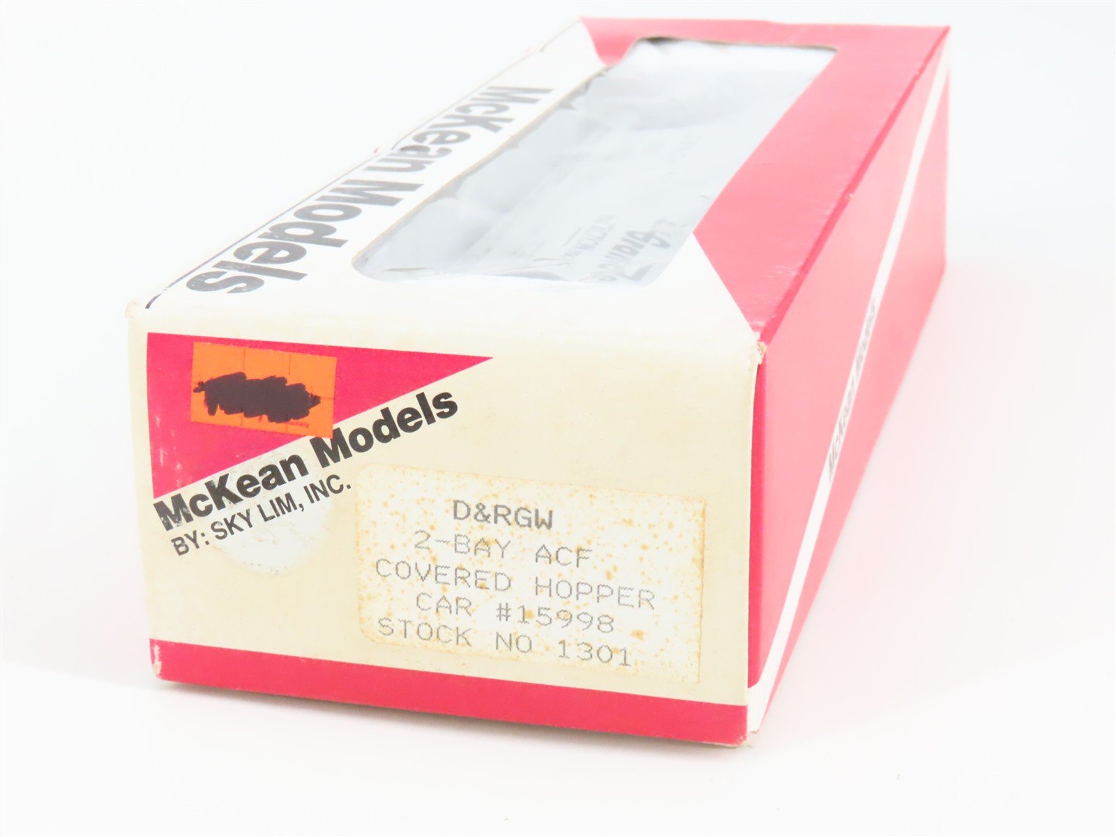 HO Scale McKean Models Kit 1301 D&RGW Rio Grande 2-Bay Covered Hopper #15998