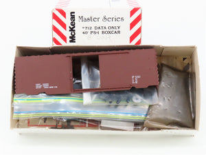 HO Scale McKean Models Master Series Kit 712 Data Only 40' Single Door Box Car