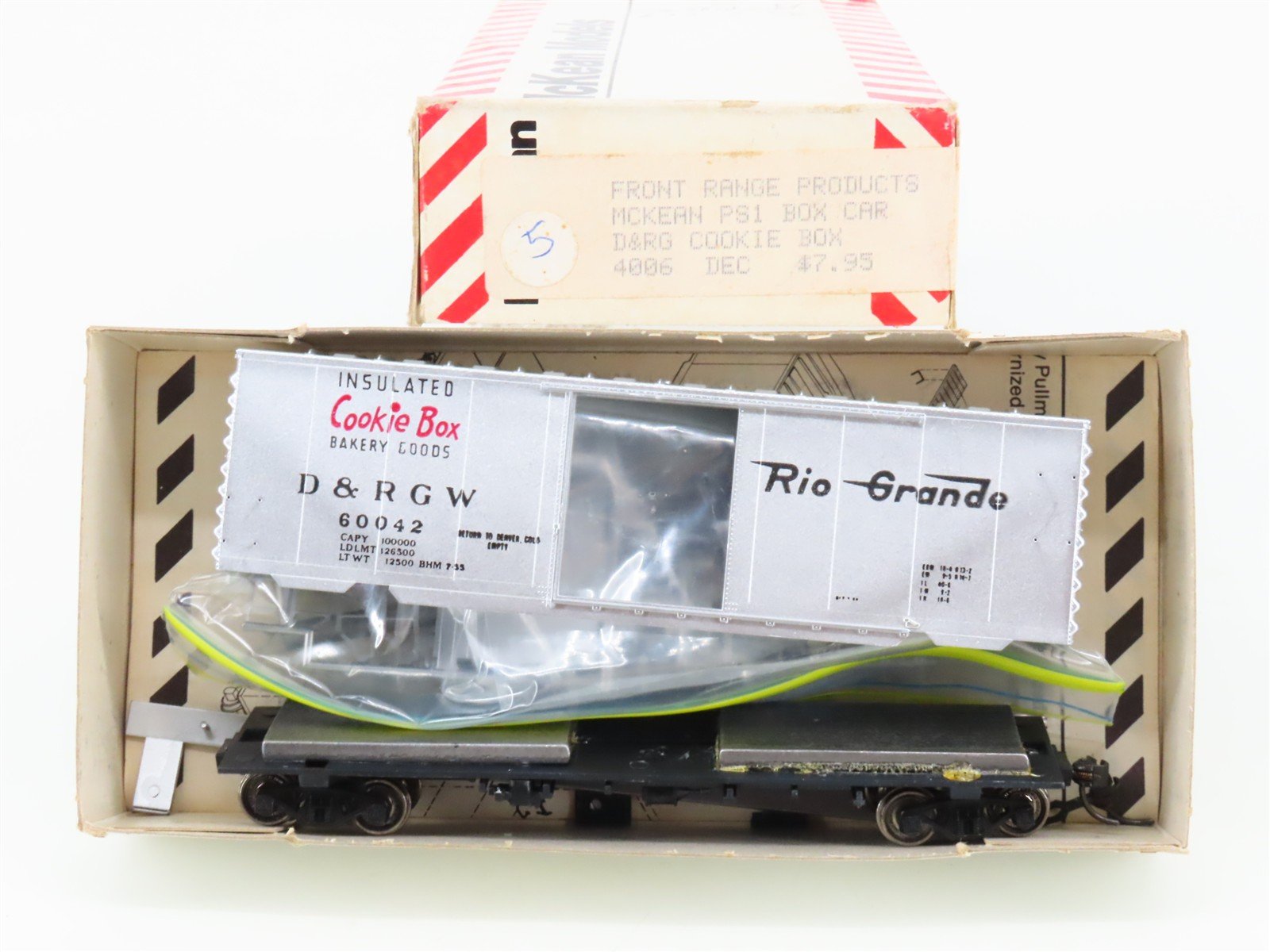 HO McKean Models Front Range Kit 4006 D&RGW Box Car #60042 - Partially Assembled