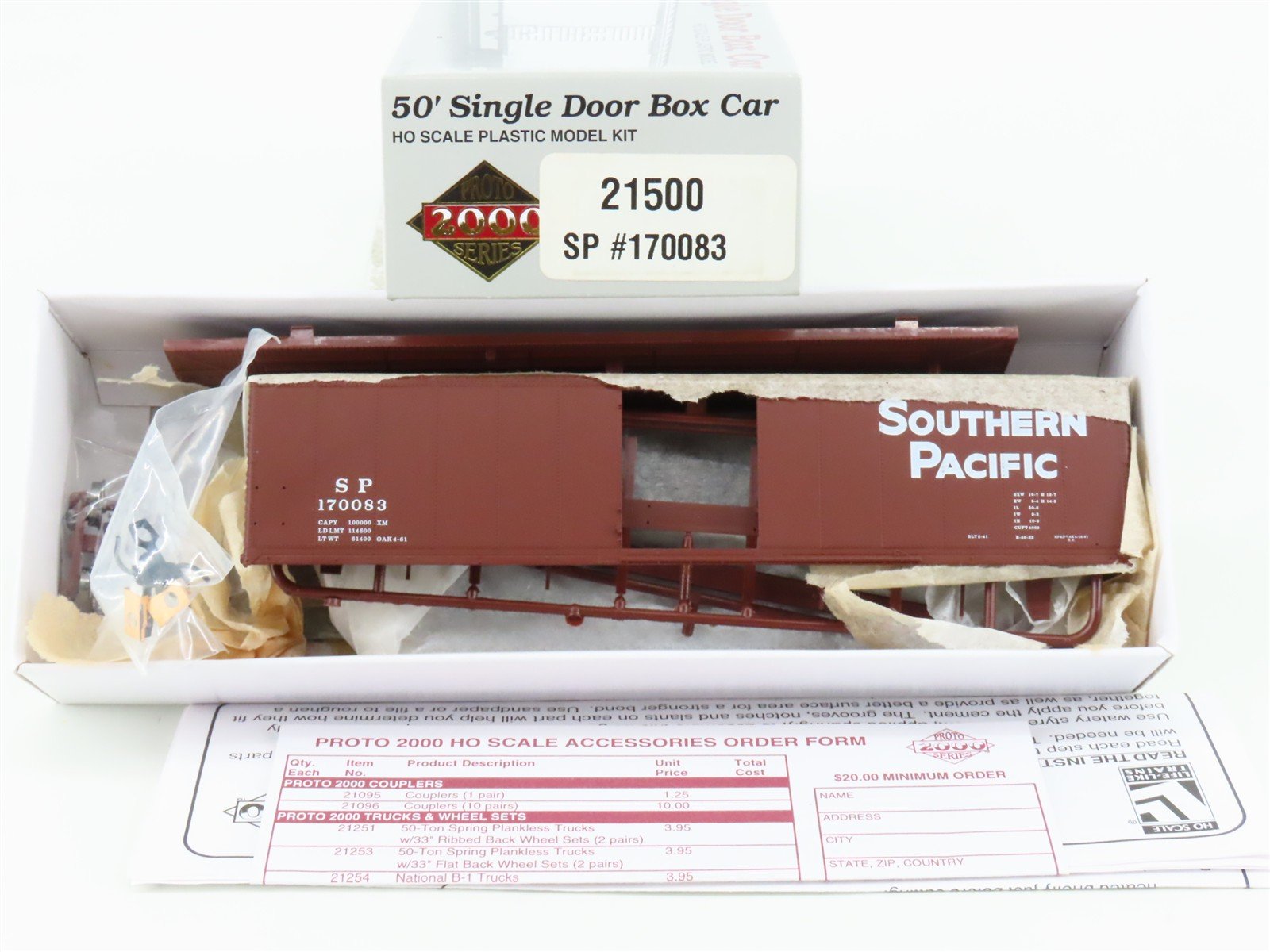 HO PROTO 2000 Kit 21500 SP Southern Pacific 50' Single Door Box Car #170083