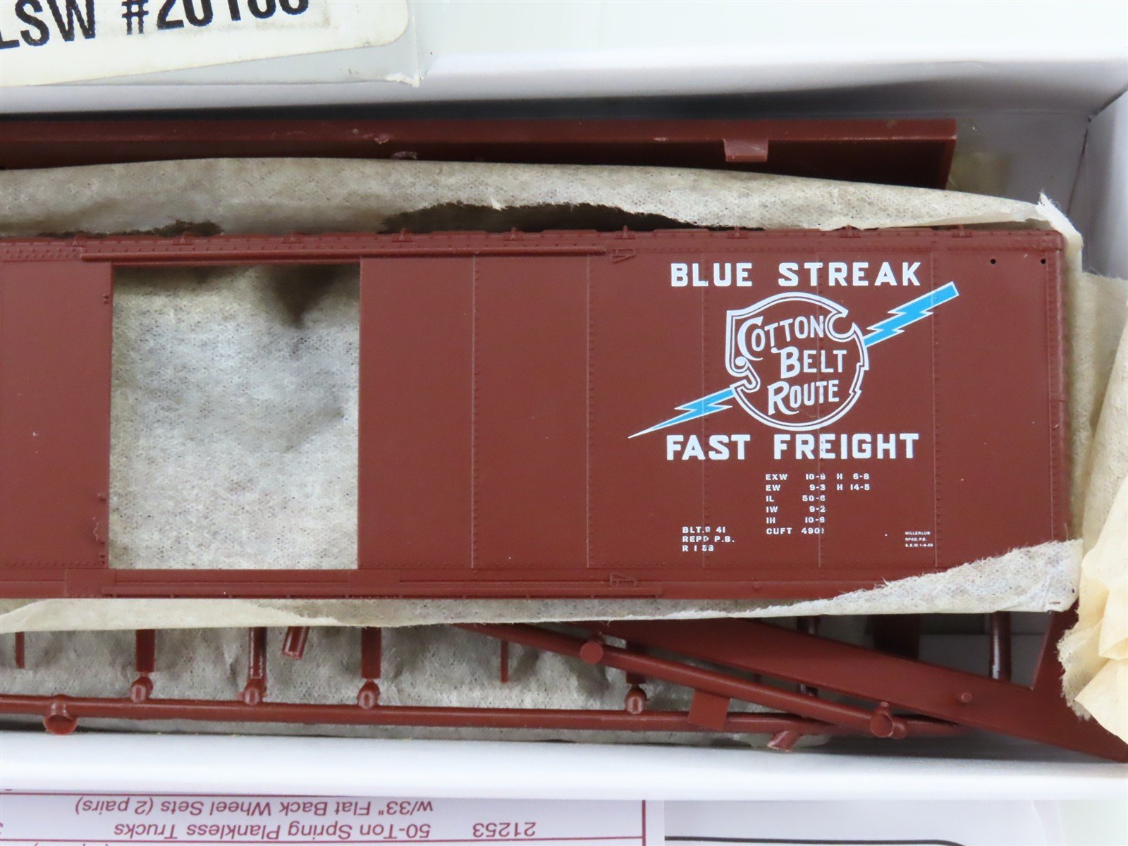 HO Scale PROTO 2000 Kit 21499 SSW Cotton Belt 50' Single Door Box Car #20183