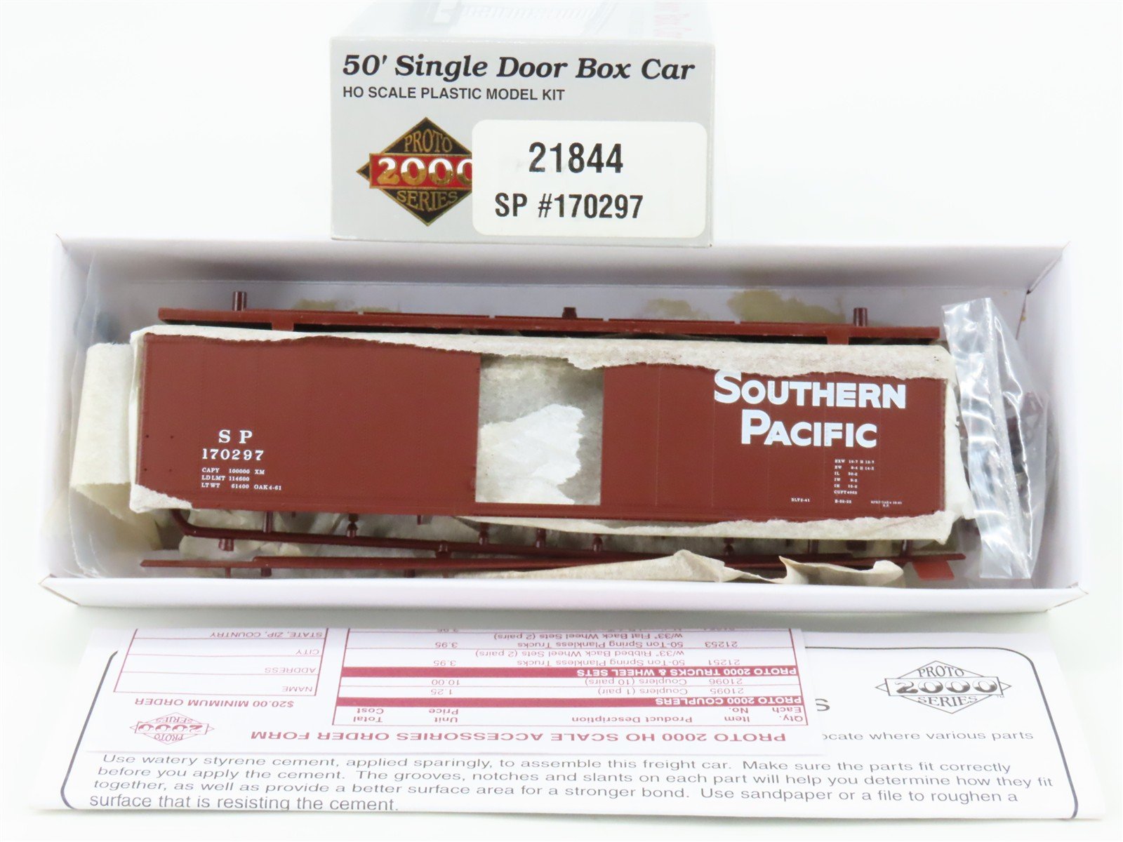 HO PROTO 2000 Kit 21844 SP Southern Pacific 50' Single Door Box Car #170297