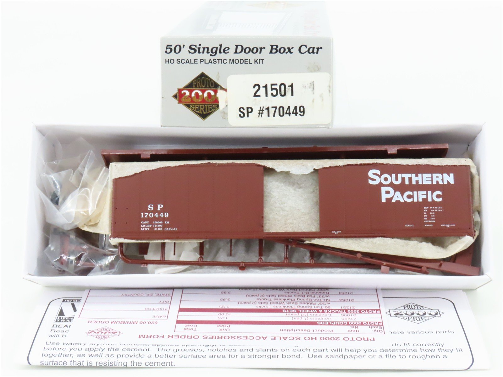 HO PROTO 2000 Kit 21501 SP Southern Pacific 50' Single Door Box Car #170449