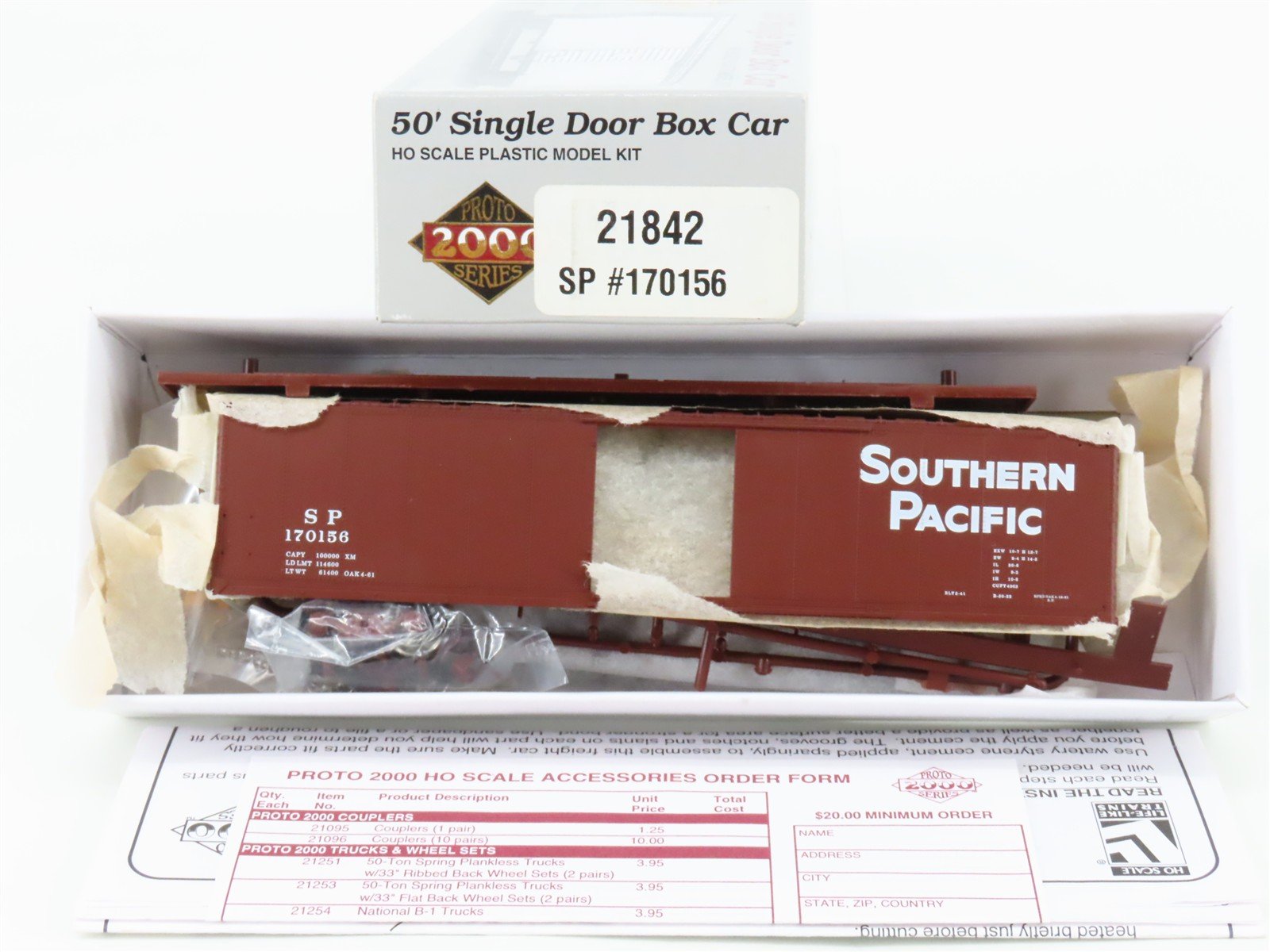HO PROTO 2000 Kit 21842 SP Southern Pacific 50' Single Door Box Car #170156
