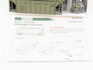 HO Scale KATO Kit 38-0103 SSW Cotton Belt Route 2-Bay Covered Hoppers 3-Pack