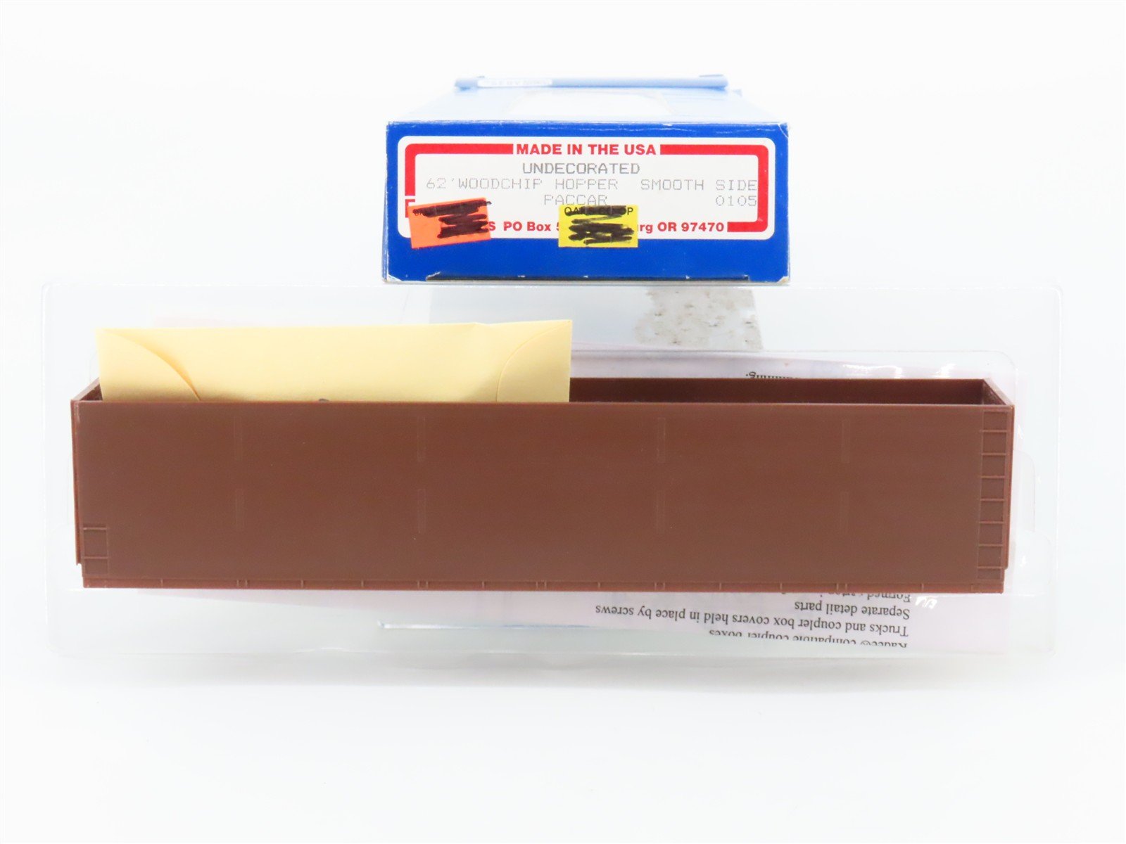 HO Scale E&C Shops Kit 0105 Undecorated 62' Woodchip Hopper