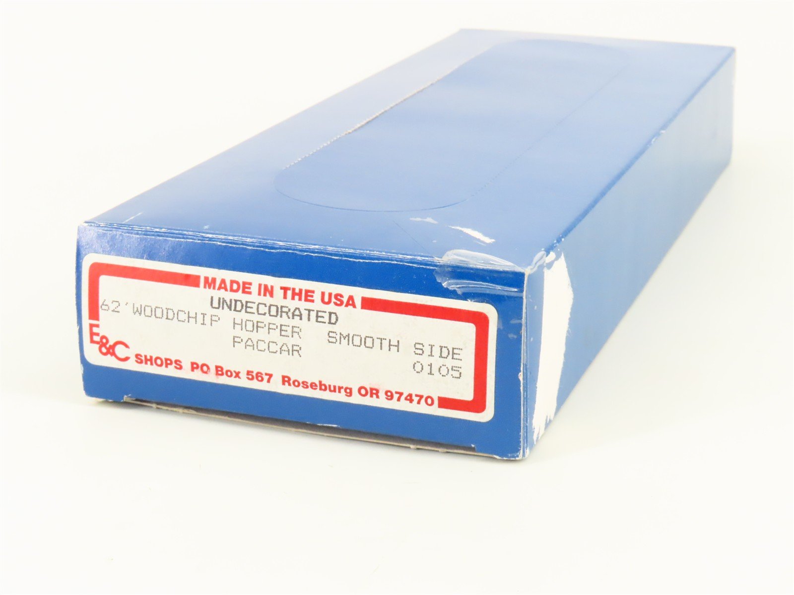 HO Scale E&C Shops Kit 0105 Undecorated 62' Woodchip Smooth Side Hopper