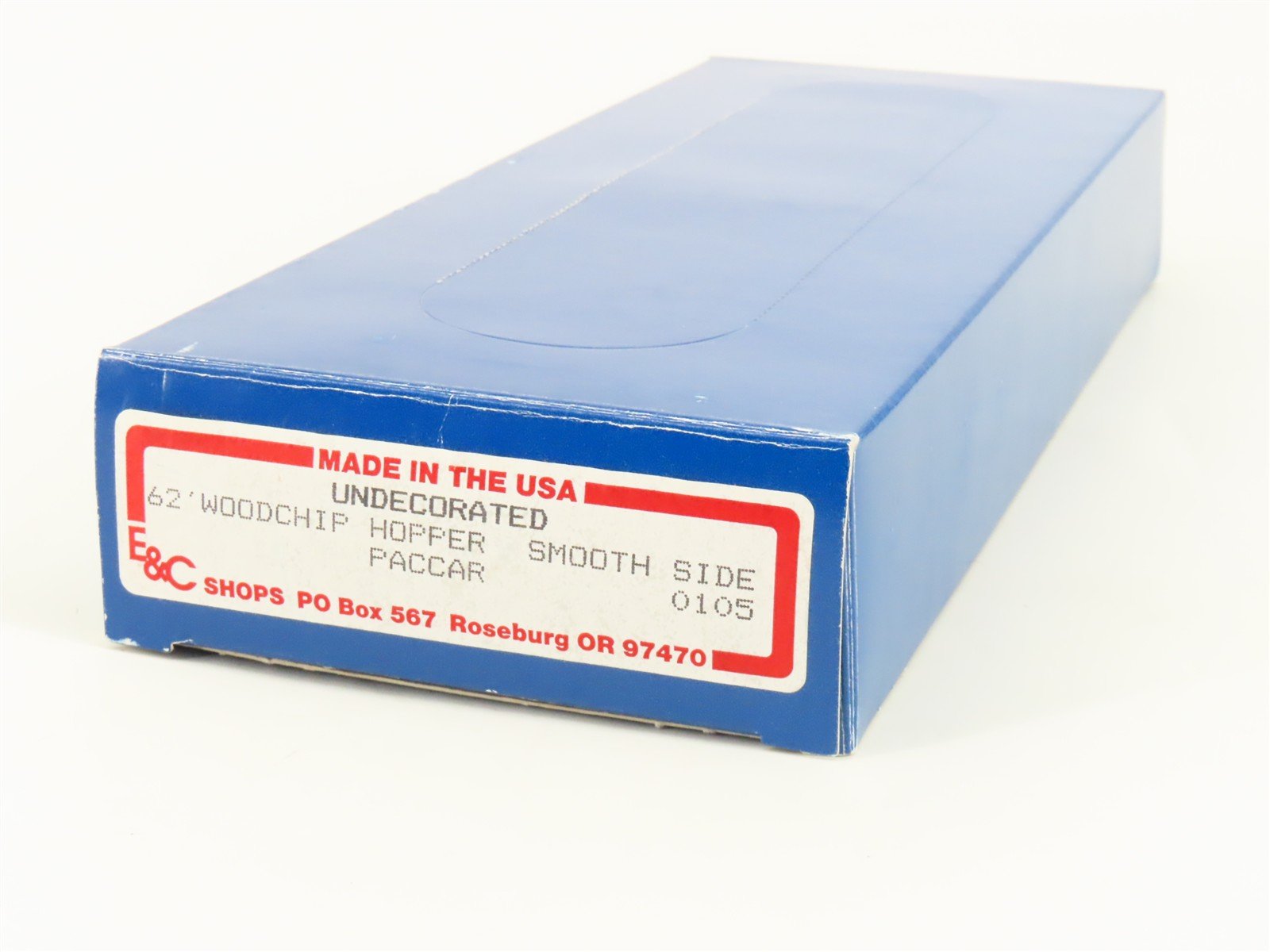HO Scale E&C Shops Kit 0105 Undecorated 62' Woodchip Smooth Side Hopper