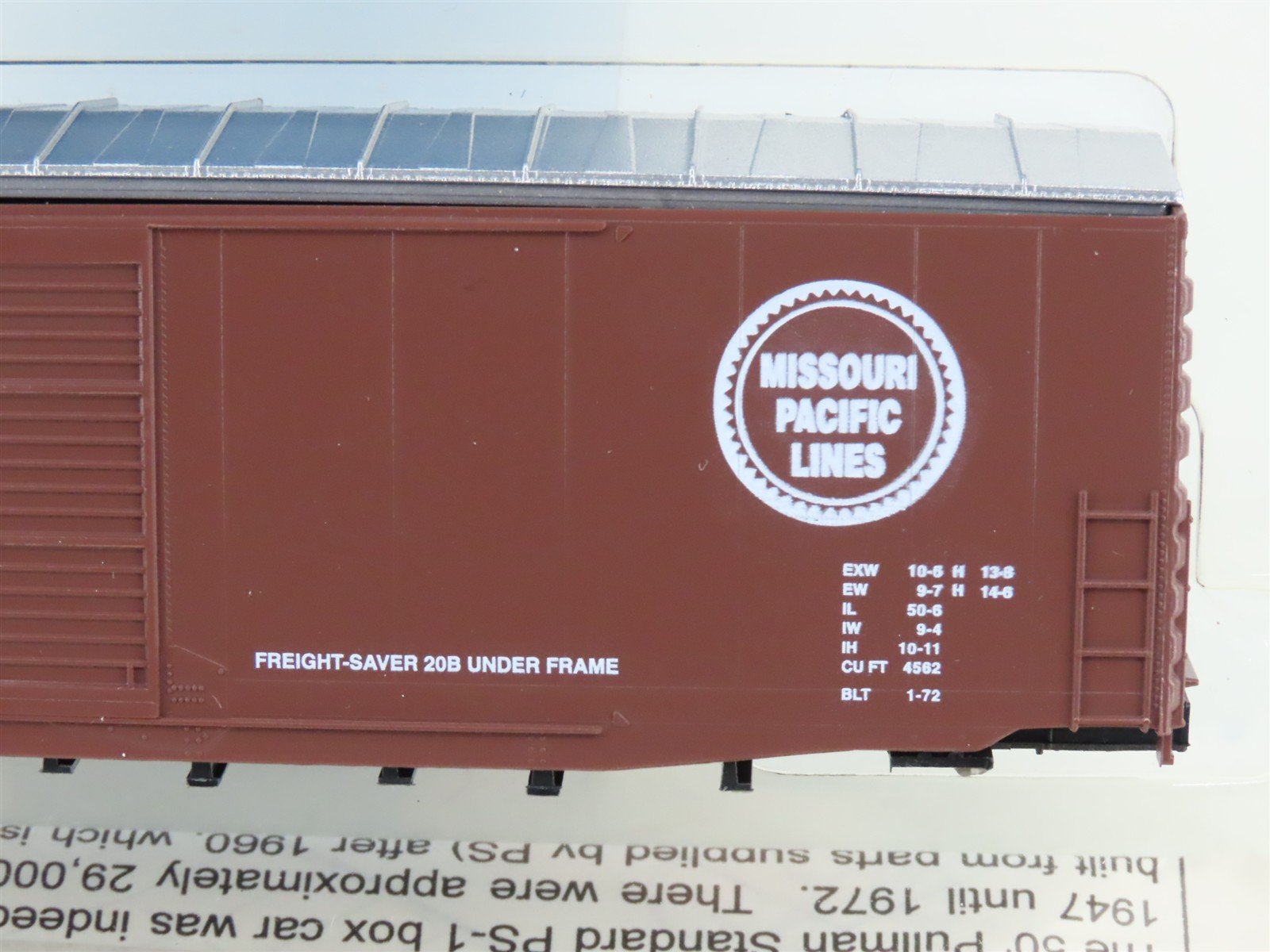 HO Scale E&C Shops Kit 0208 MP Missouri Pacific 50' Single Door Box Car #366159