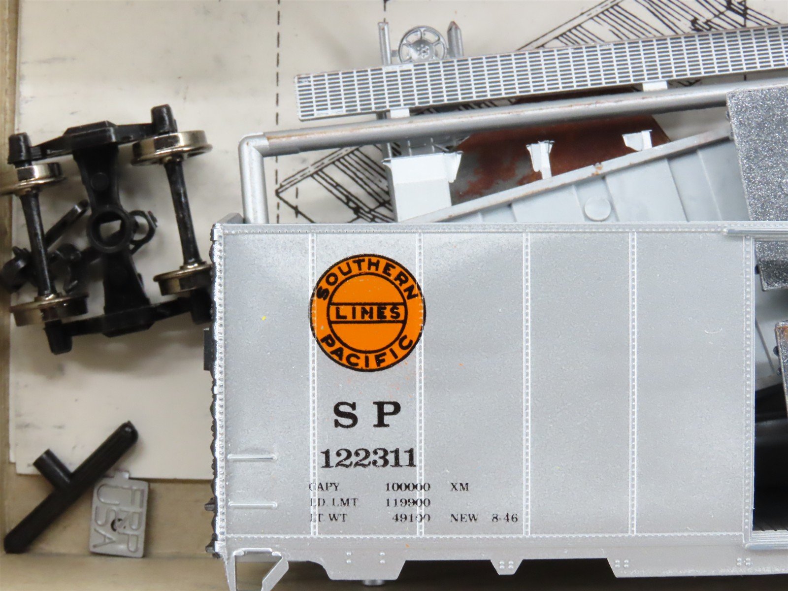 HO Front Range Accurate Finishing Kit 1026 SP Southern Pacific Box Car #122311