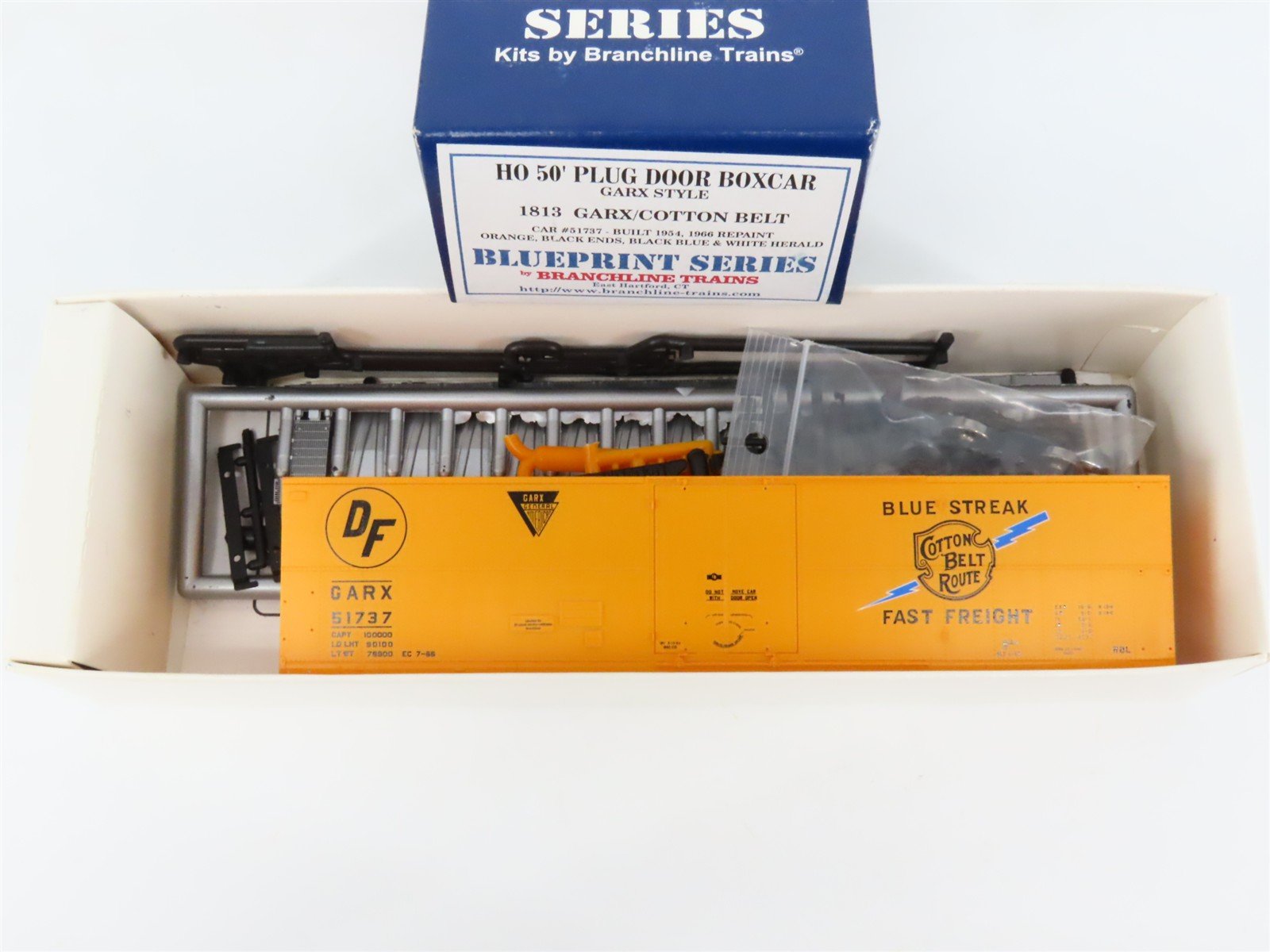 HO Branchline Blueprint Series Kit 1813 GARX Cotton Belt Route Box Car #51737