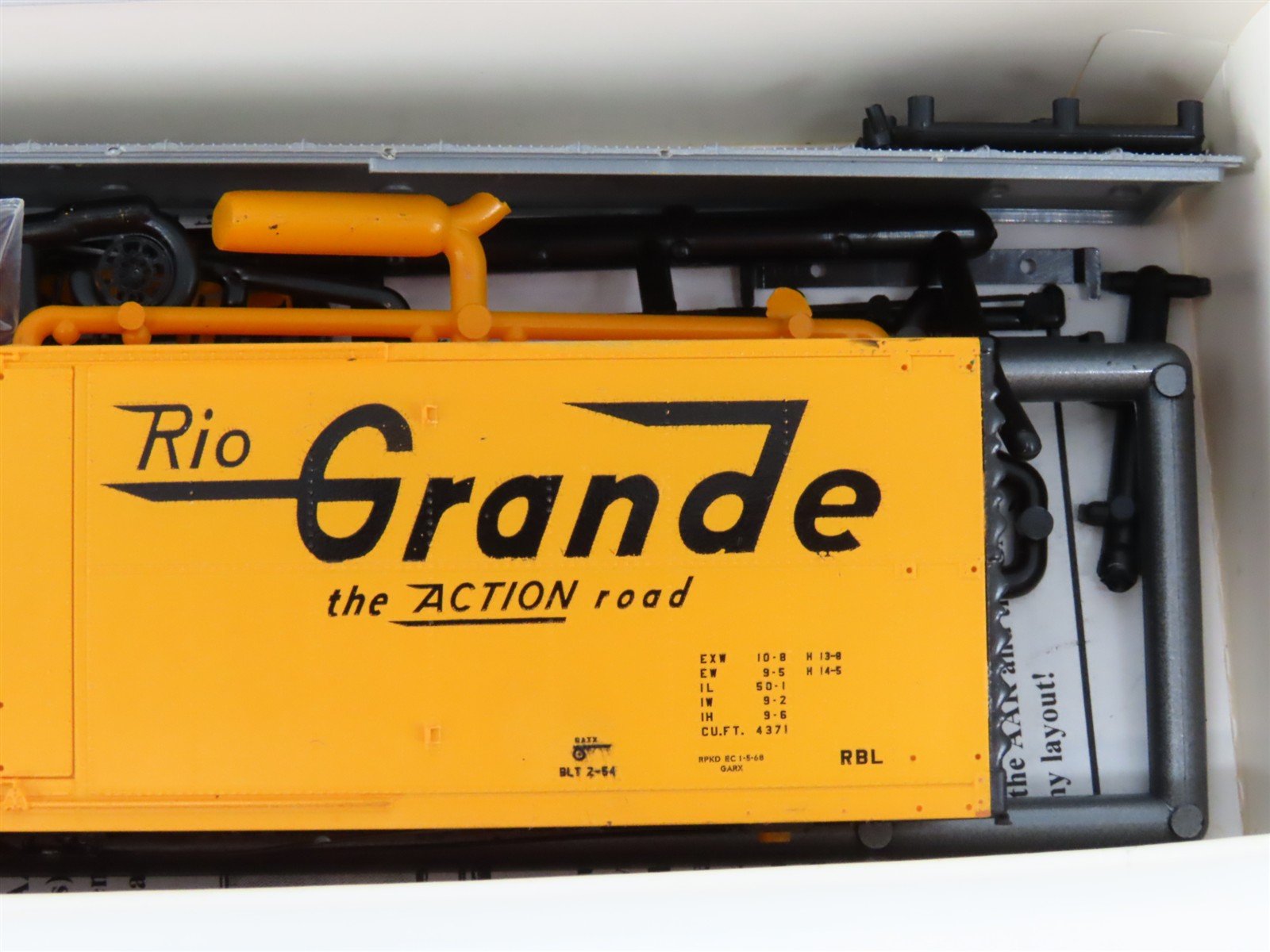 HO Scale Branchline Blueprint Series Kit 1811 GARX Rio Grande 50' Box Car #50921