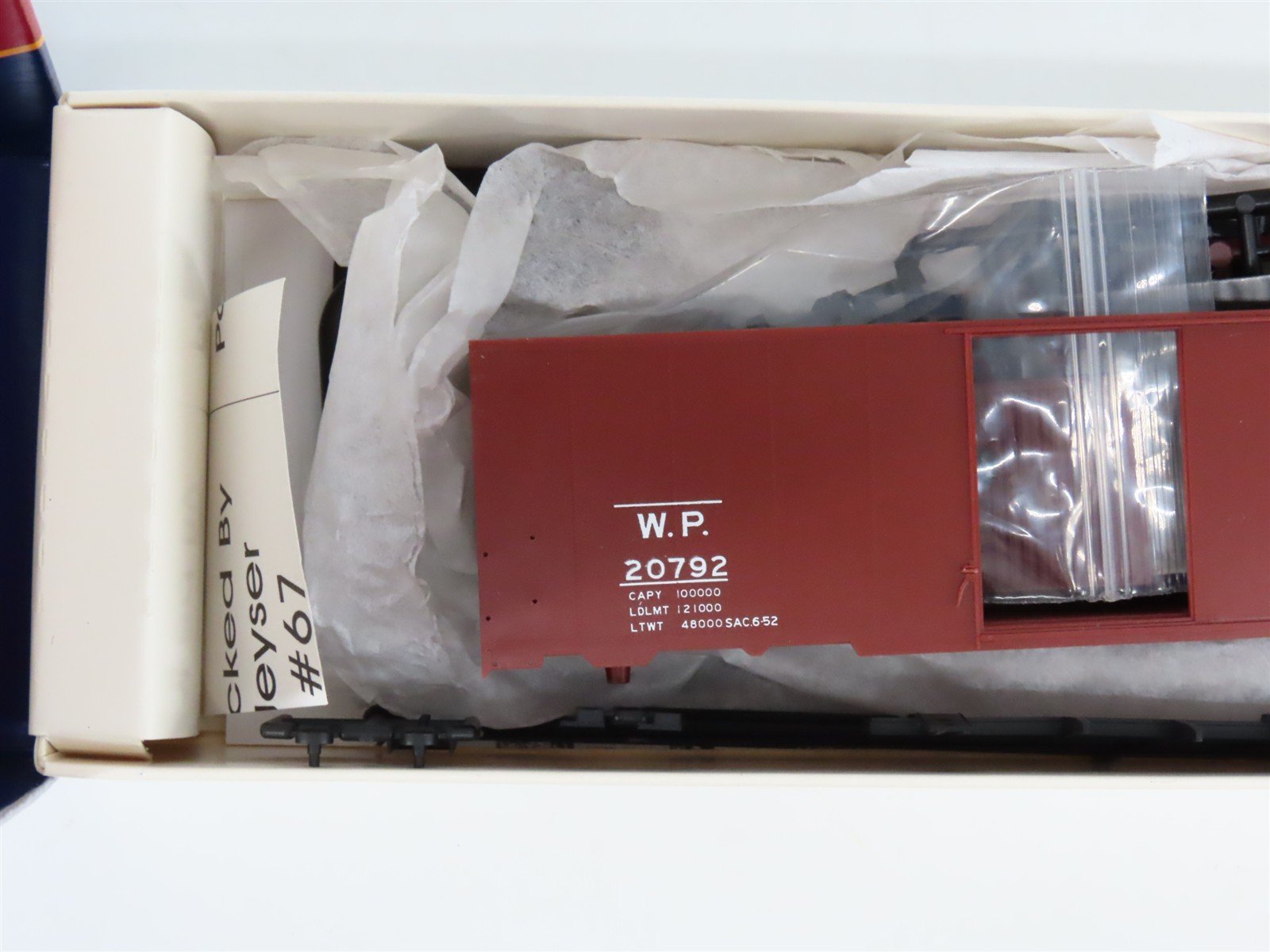 HO Scale Branchline Blueprint Series Kit 1612 WP Western Pacific Box Car #201792