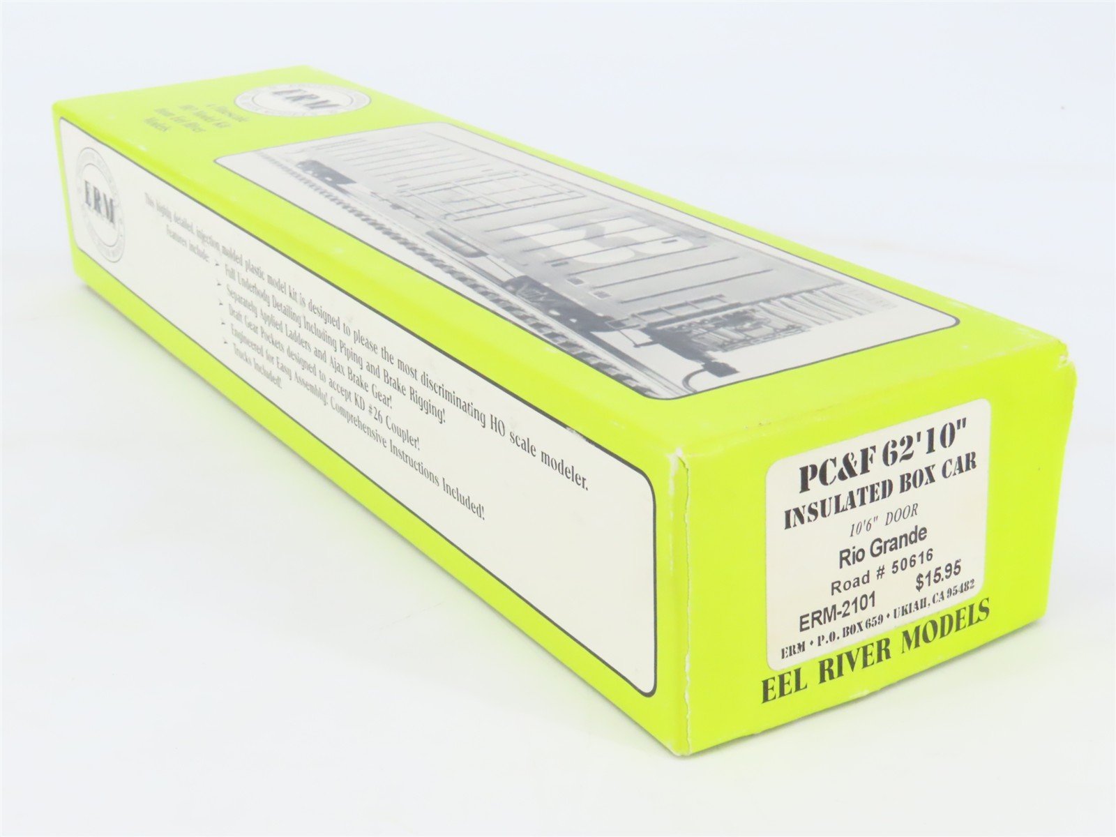 HO Scale Eel River Models Kit ERM-2101 D&RGW Rio Grande Insulated Box Car #50616