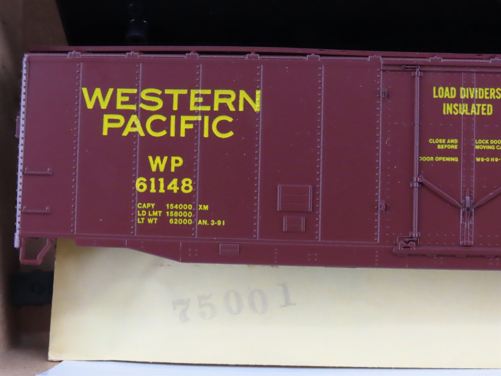 HO Athearn Bev-Bel Kit 447-2 WP Western Pacific 50' Plug Door Box Car #61148