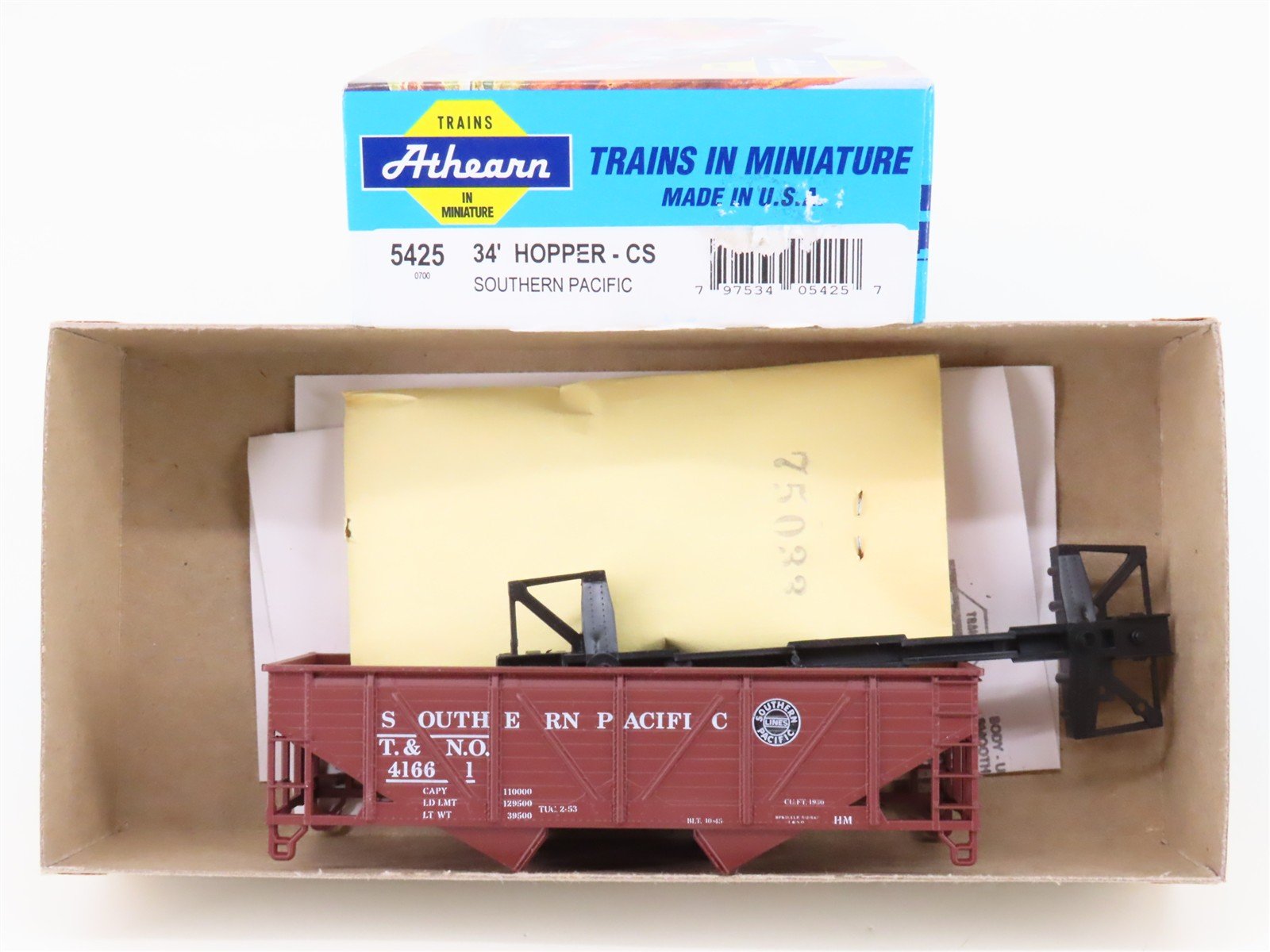 HO Scale Athearn Kit 5425 T&NO SP Southern Pacific 34' 2-Bay Hopper #41661