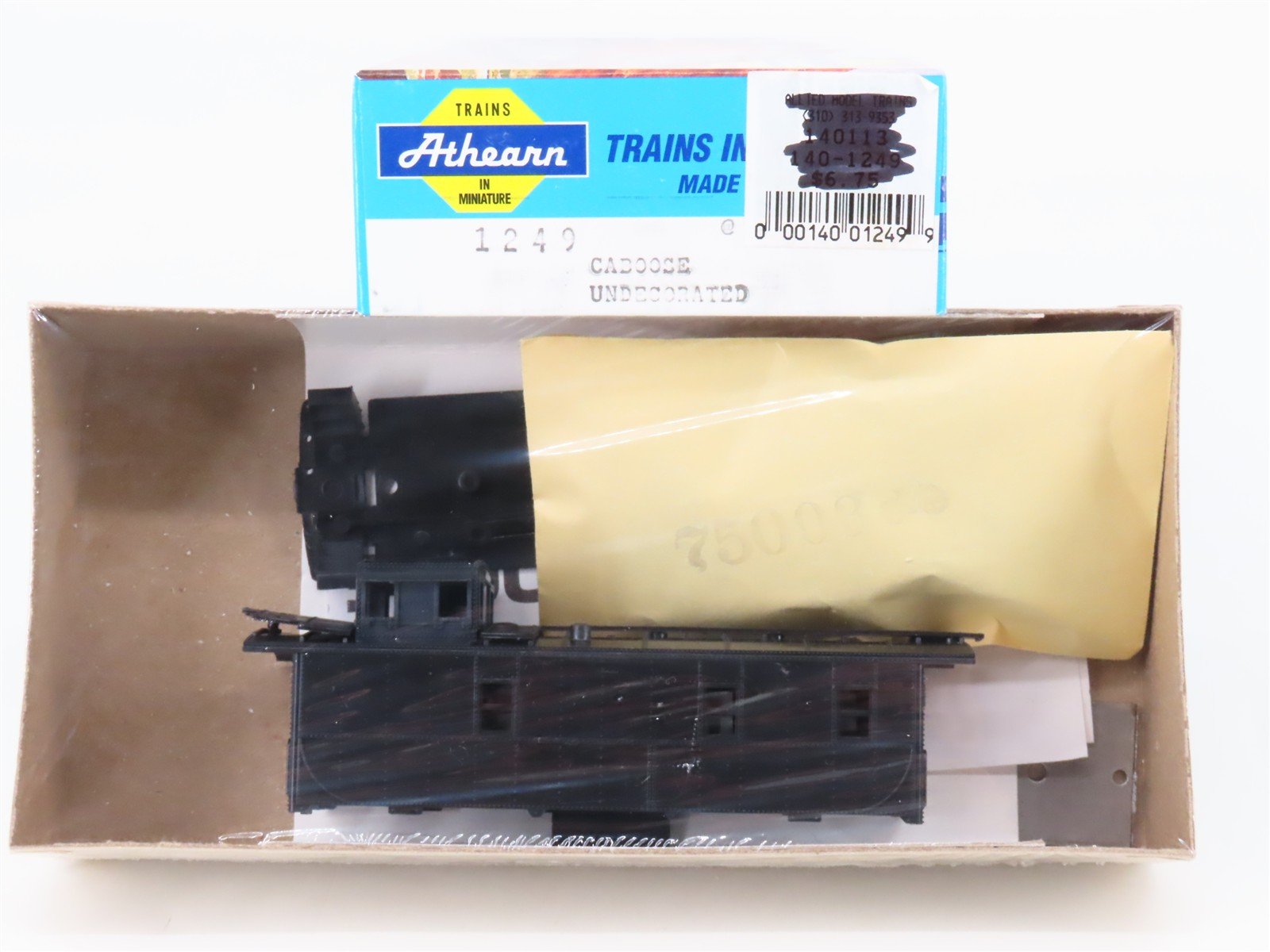 HO Scale Athearn Kit 1249 Undecorated Cupola Caboose - Sealed