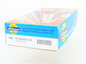 HO Scale Athearn Kit 1200 Undecorated 40' Single Door Box Car