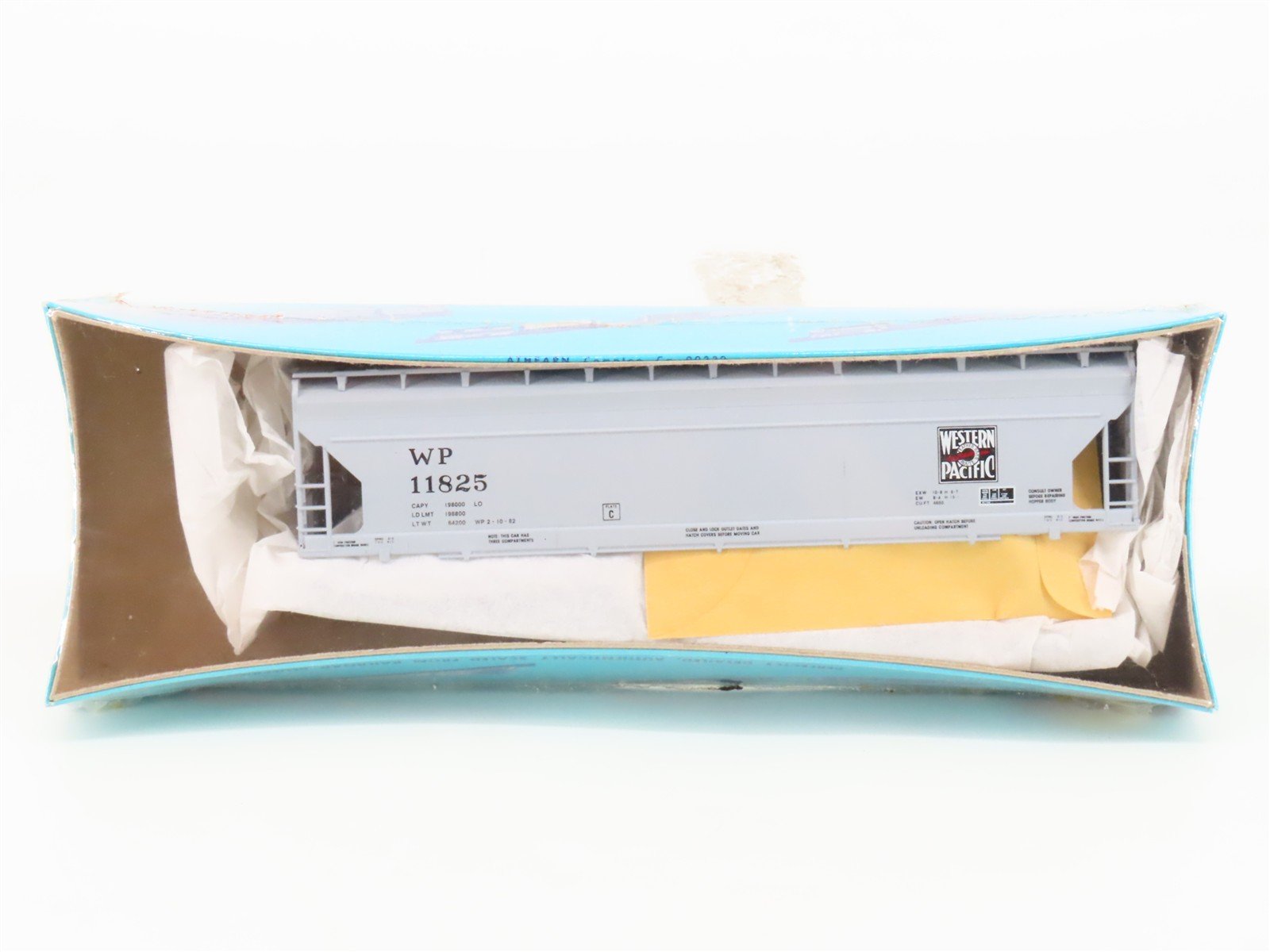 HO Scale Athearn Bev-Bel Kit 1411-1 WP Western Pacific 55' Hopper #11825 -Sealed