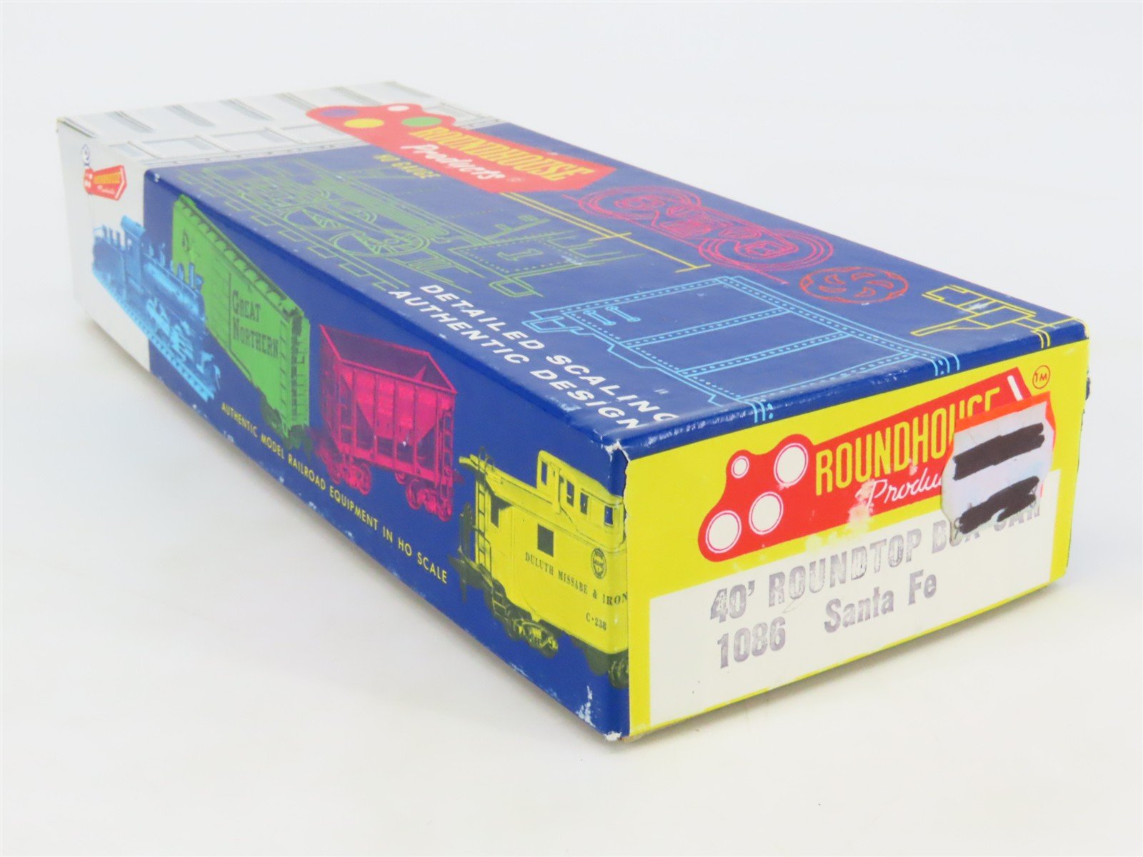 HO Scale Roundhouse Kit 1086 ATSF Santa Fe 40' Single Door Box Car #166293