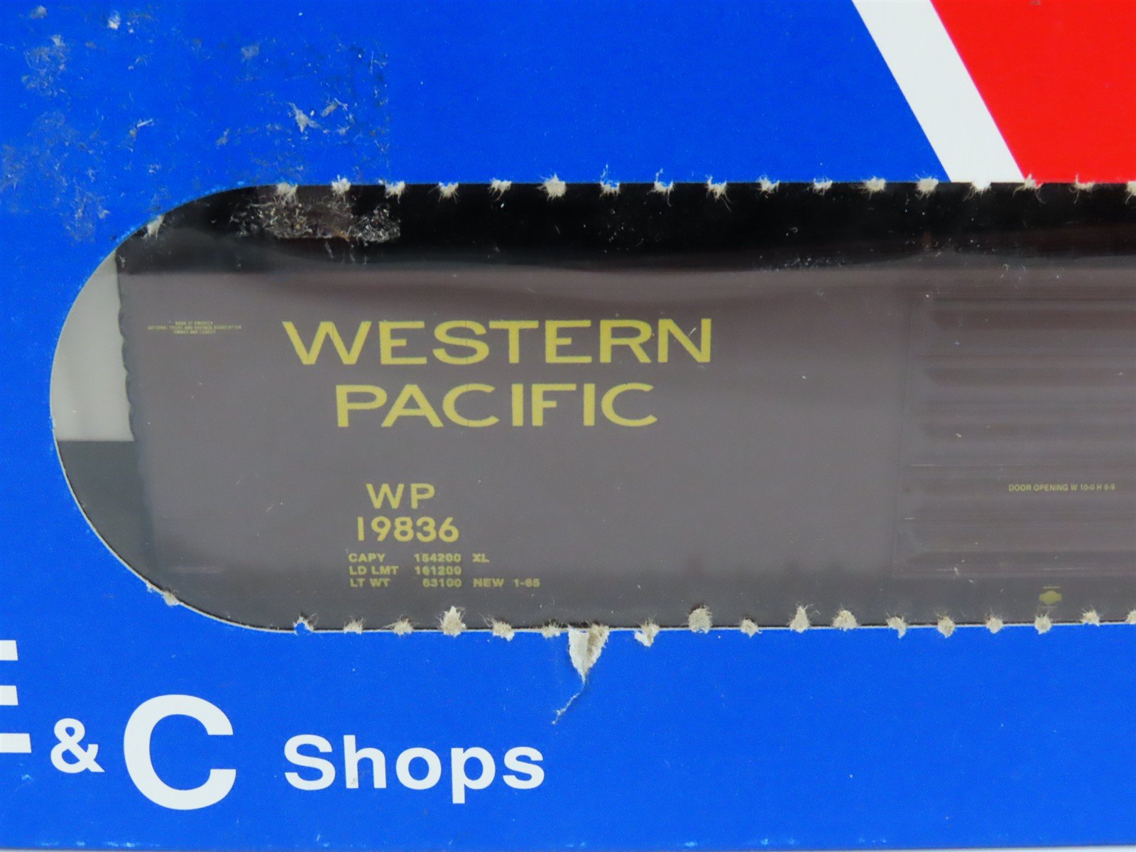 HO Scale E&C Shops Kit 1701-4 WP Western Pacific 50' Single Door Box Car #19836