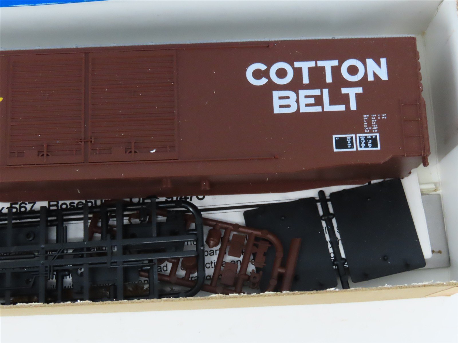 HO Scale E&C Shops Kit 0308-2 SSW Cotton Belt 50' Double Door Box Car #47363