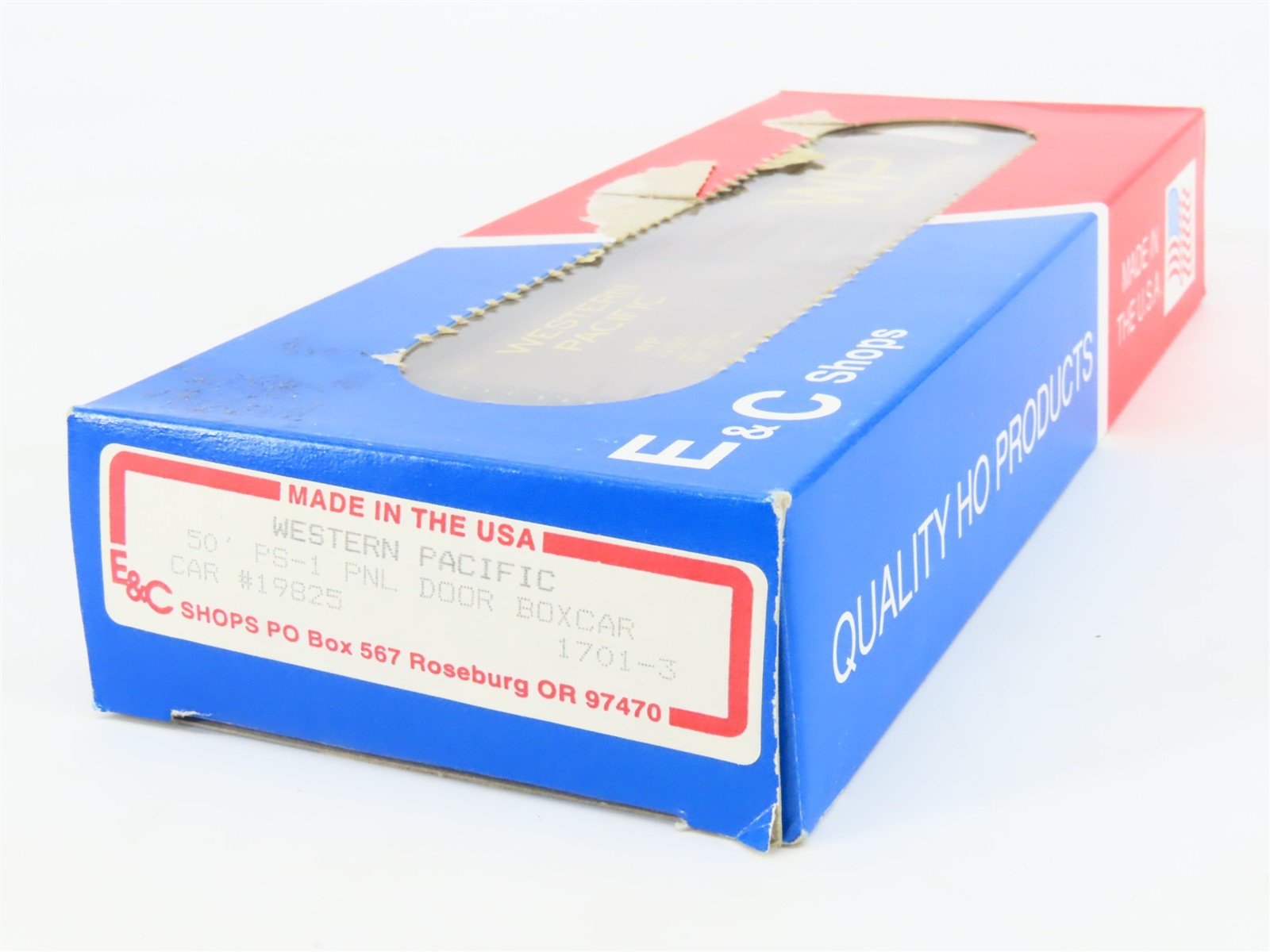 HO Scale E&C Shops Kit 1701-3 WP Western Pacific 50' Single Door Box Car #19825