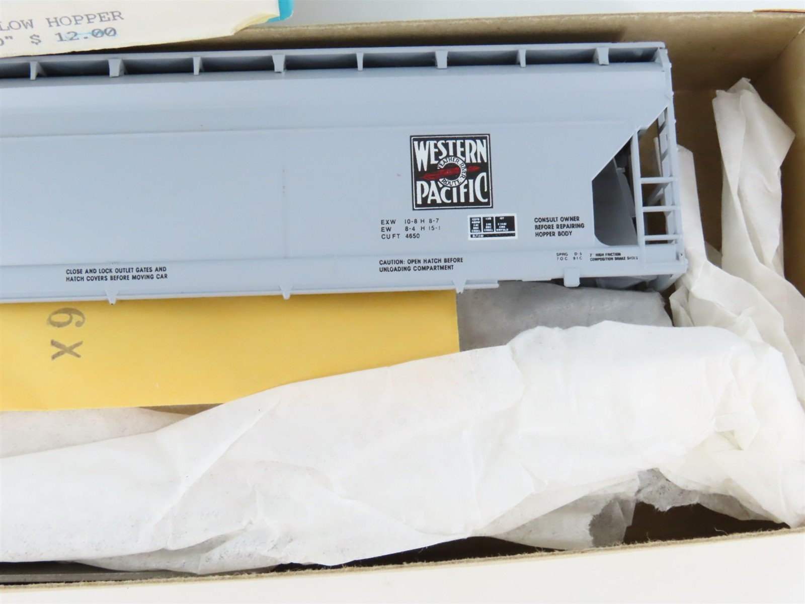 HO Athearn Bev-Bel Kit 1411-2 WP Western Pacific 55' Center Flow Hopper #11832