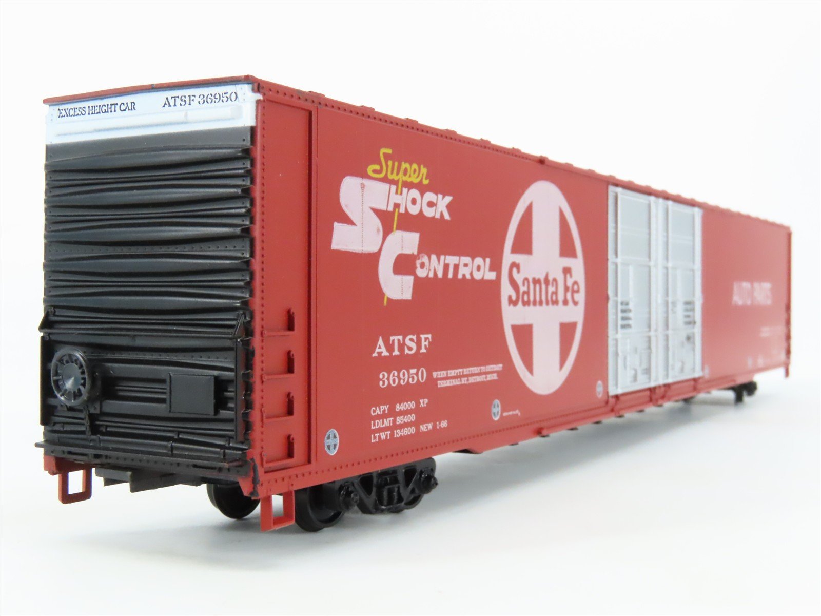 HO Scale Athearn Kit 1975 ATSF Santa Fe Railroad 86' Hi Cube Box Car #36950