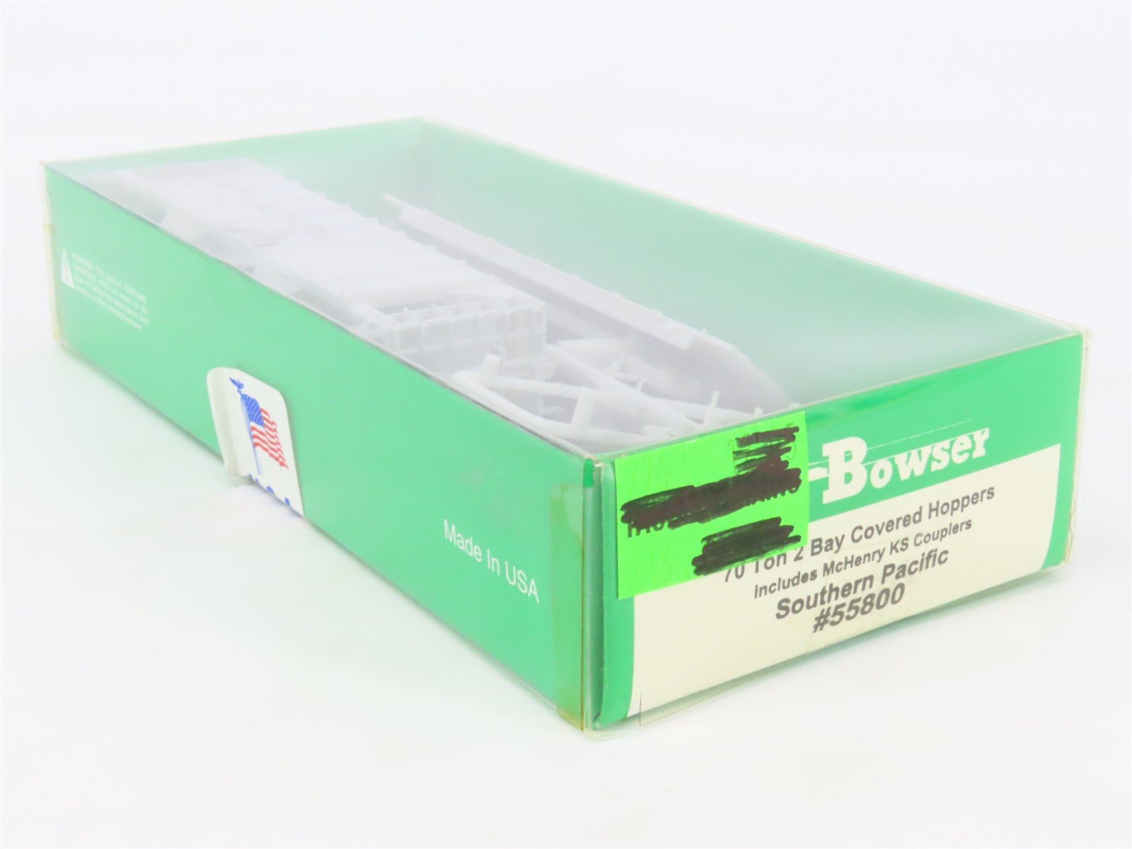 HO Scale Bowser Kit #55800 SP Southern Pacific 2-Bay Hopper #165068 - Sealed