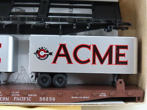 HO Scale Athearn Kit 1408 SP Southern Pacific 50' Flat Car #30259 w/ Trailers