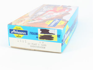 HO Scale Athearn Kit 1411 Undecorated 50' Flat Car w/ 2 Vans