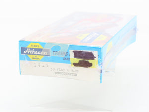 HO Scale Athearn Kit 1411 Undecorated 50' Flat Car w/ 2 Vans - Sealed