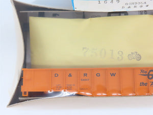 HO Scale Athearn Kit 1649 D&RGW Rio Grande Railroad Gondola #56047 - Sealed