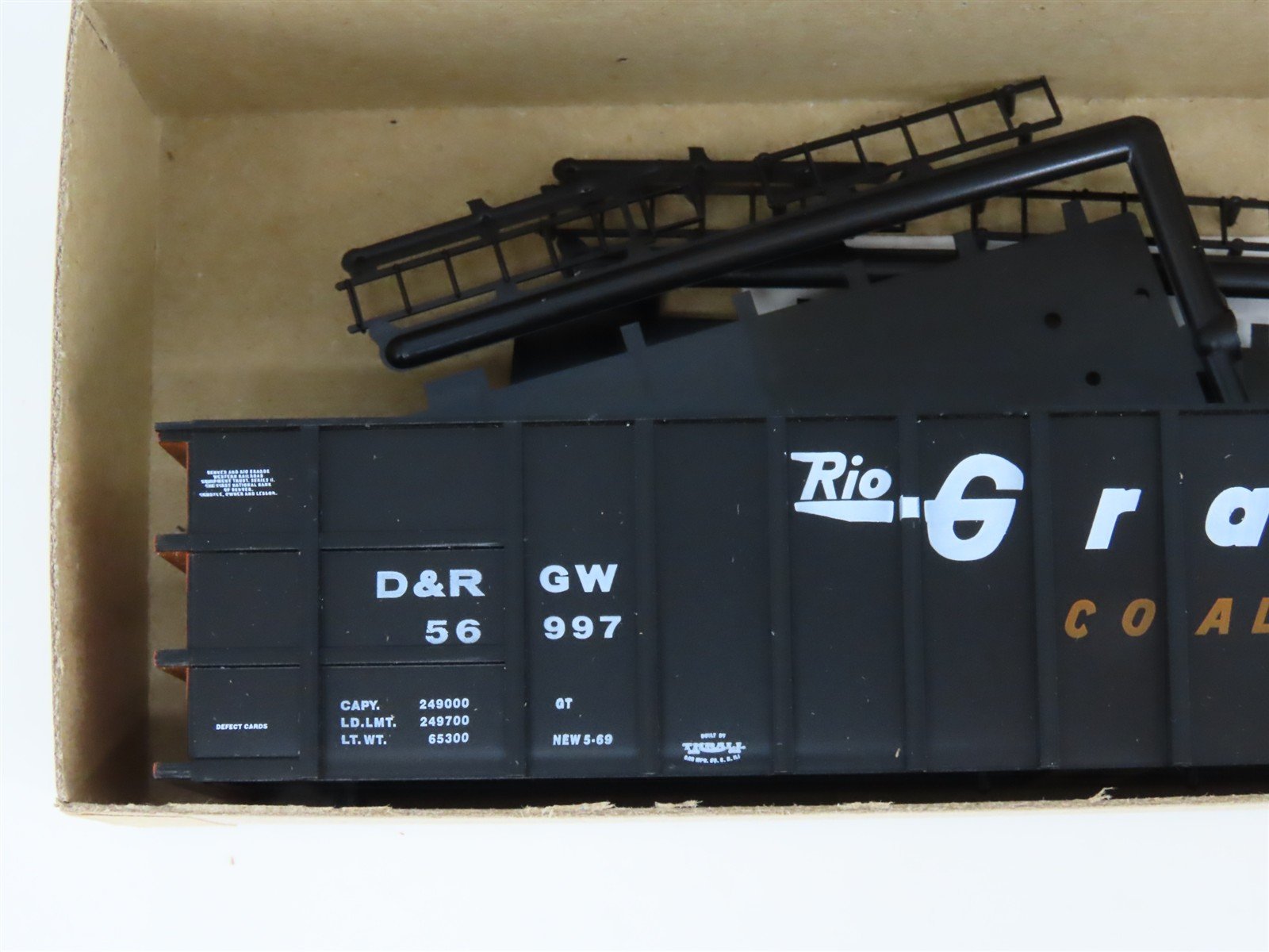 HO Scale Roundhouse Kit 7845 D&RGW Rio Grande Thrall Coal Liner Gondola #56997