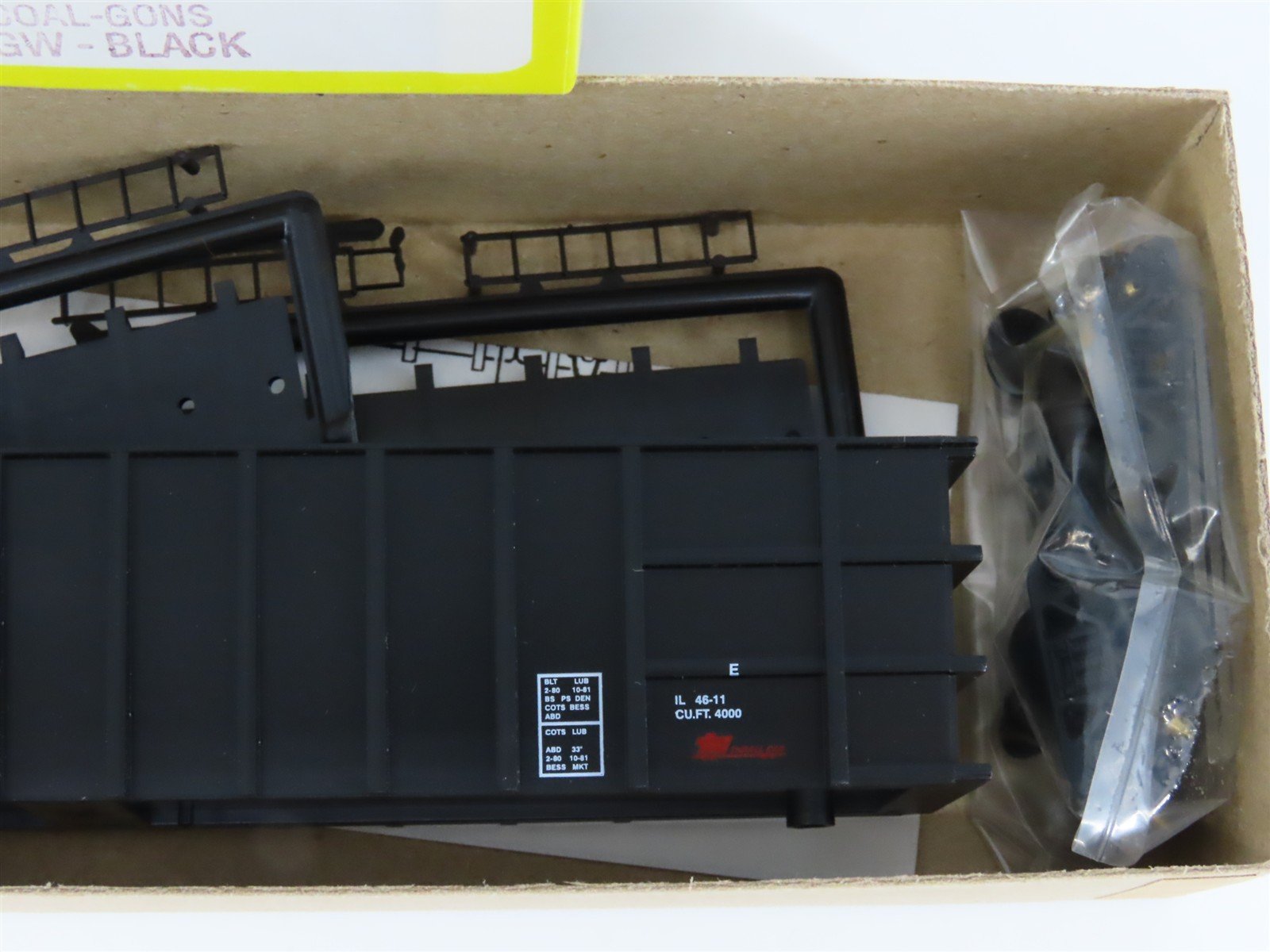 HO Scale Roundhouse Kit 7843 DRGW Rio Grande Thrall Coal Gondola #13305