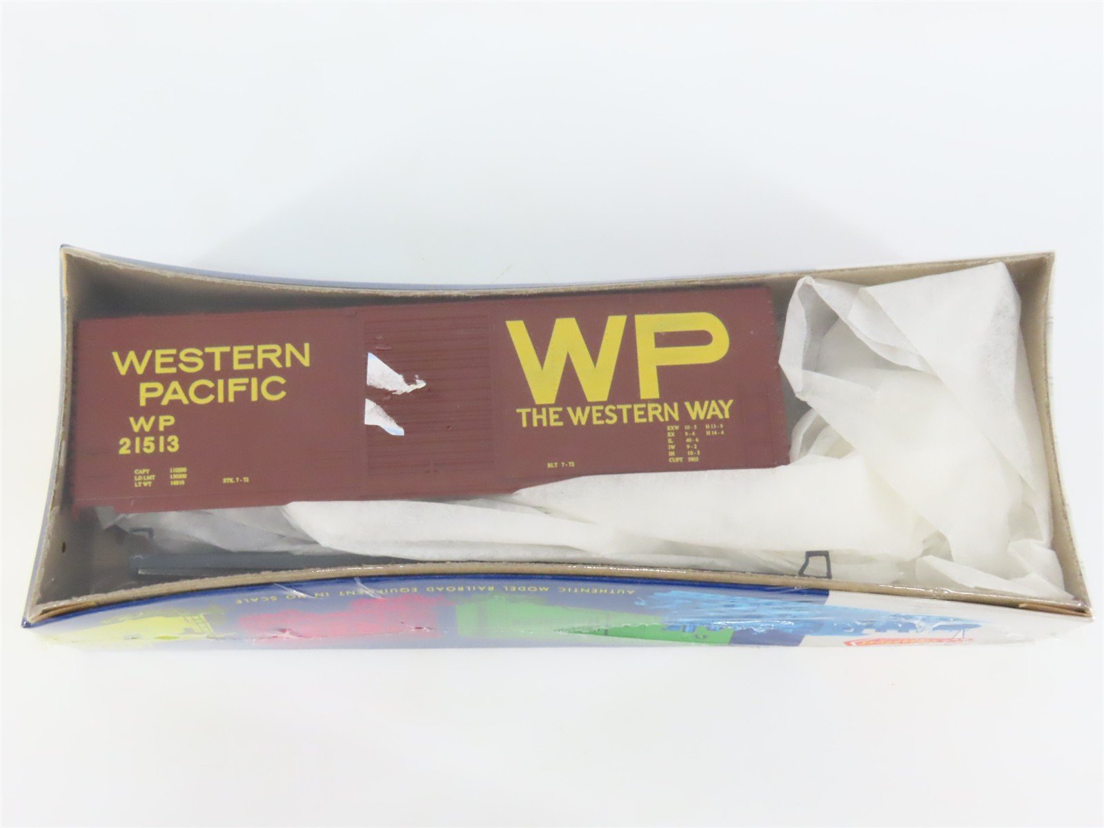 HO Scale Roundhouse Kit 1118 WP Western Pacific 40' Box Car #21513 - Sealed