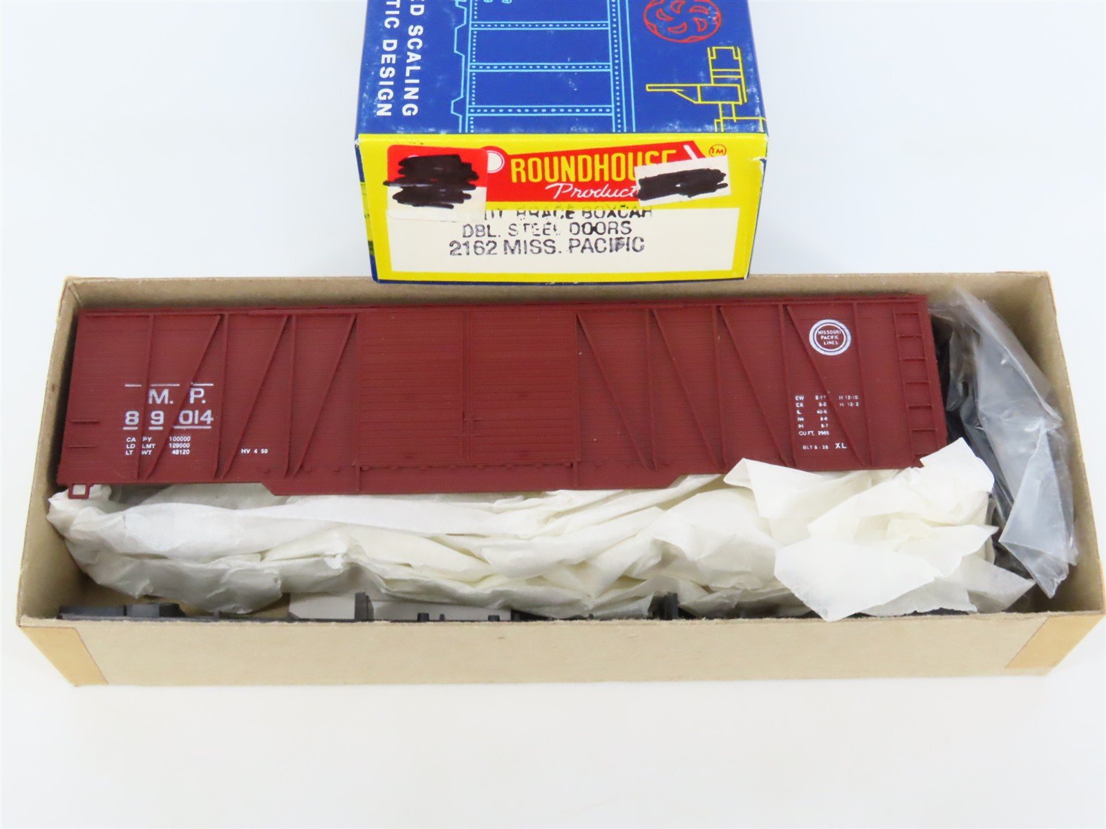 HO Scale Roundhouse Kit 2162 MP Missouri Pacific Double Door 50' Box Car #89014