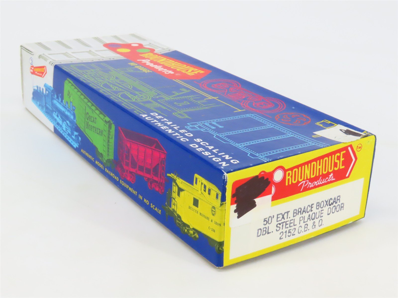 HO Roundhouse Kit 2152 CB&Q Burlington Route 50' Double Door Box Car #46829