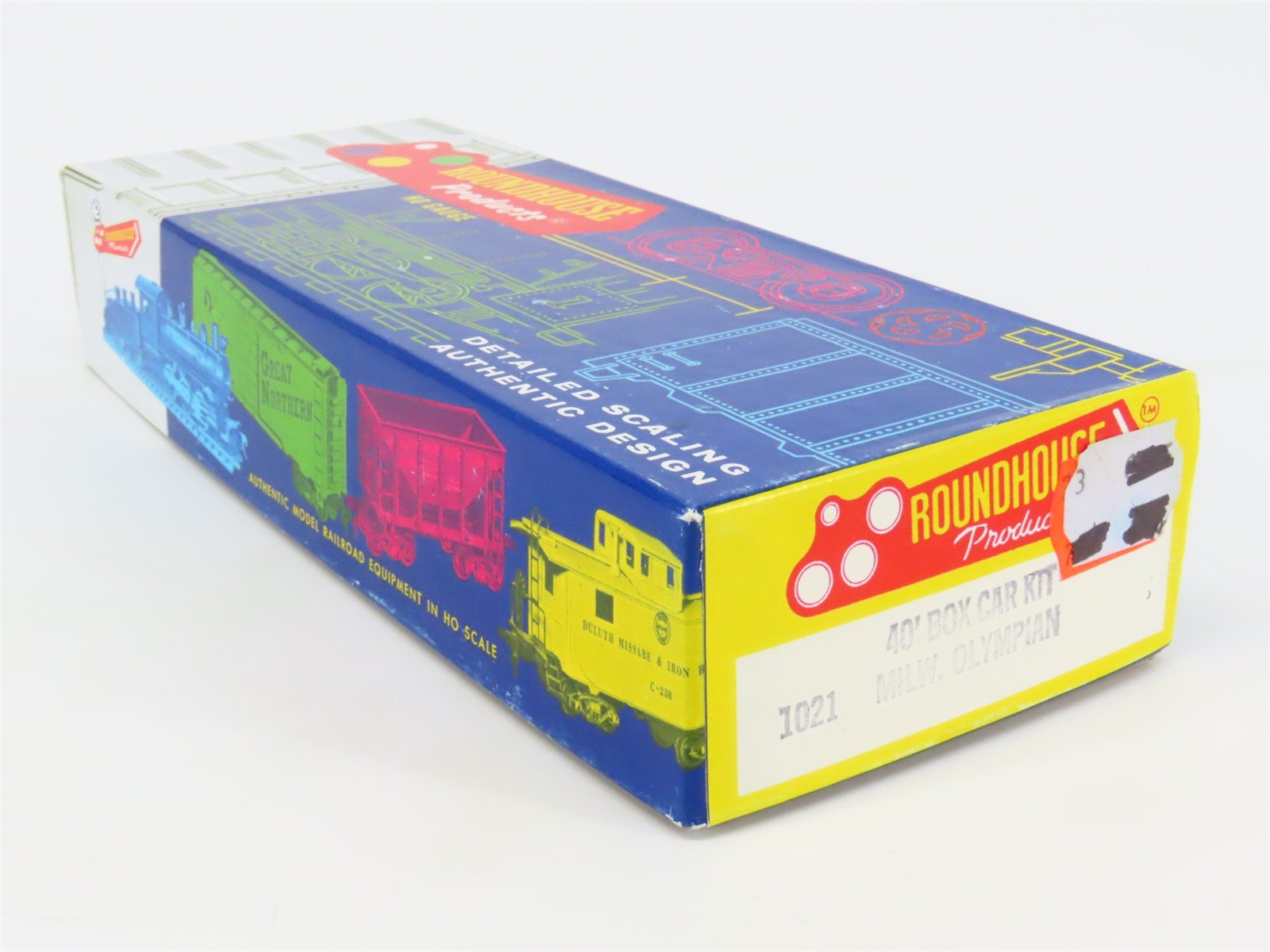 HO Scale Roundhouse Kit 1021 MILW Milwaukee Road Olympian 40' Box Car #18453