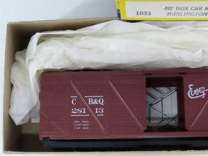 HO Roundhouse Kit 1033 CB&Q Burlington Route 40' Single Door Box Car #28113