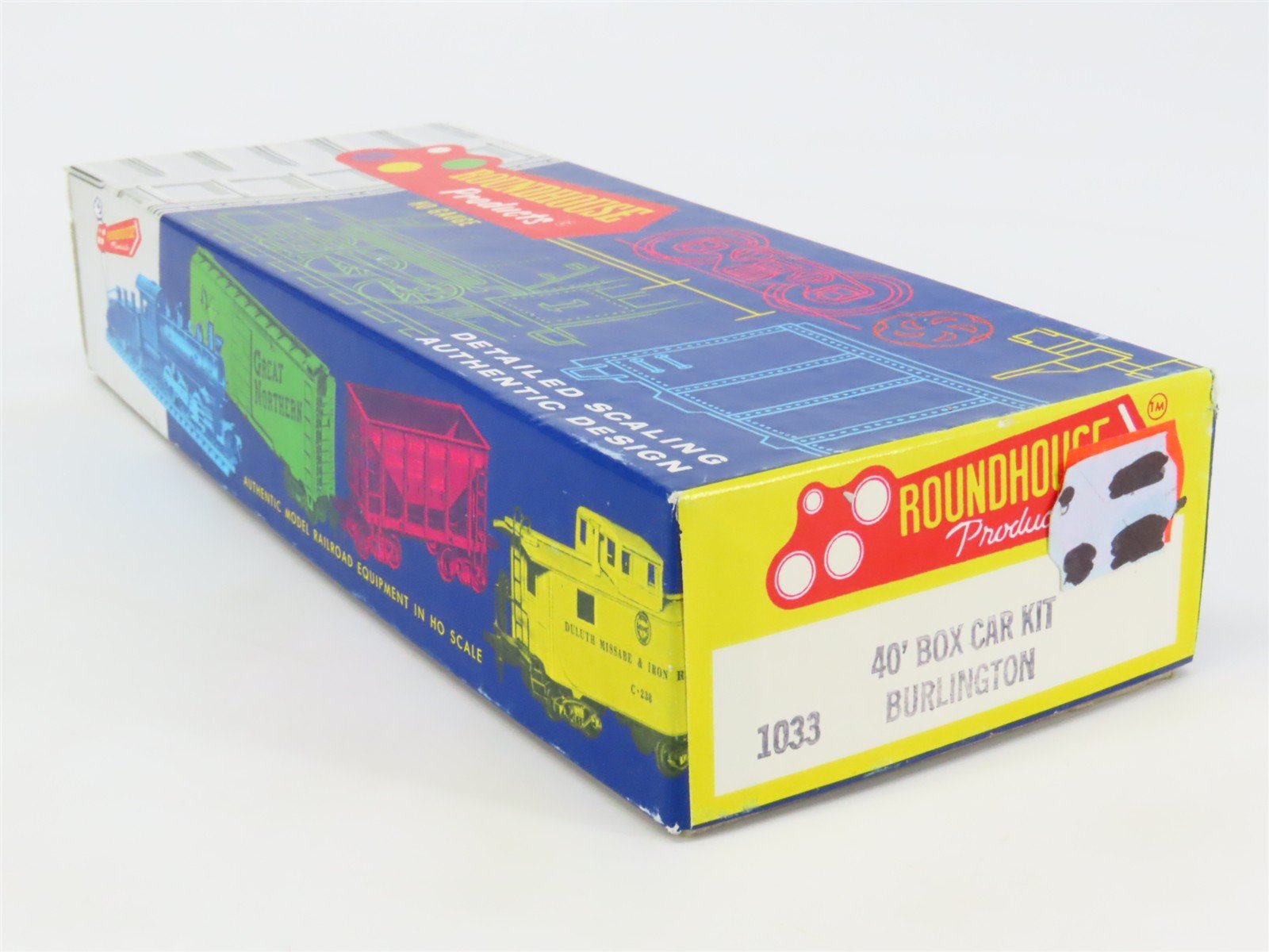 HO Roundhouse Kit 1033 CB&Q Burlington Route 40' Single Door Box Car #28113