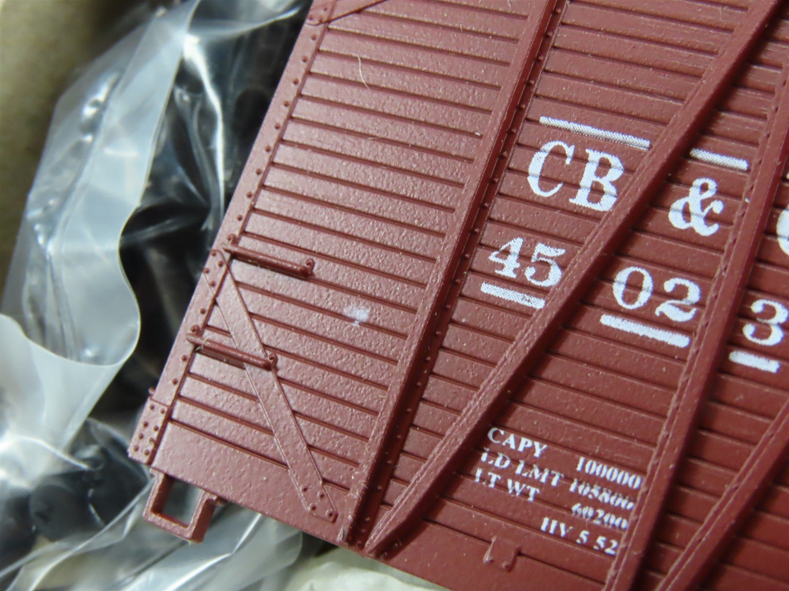 HO Roundhouse Kit 2142 CB&Q Burlington Route 50' Double Door Box Car #45023
