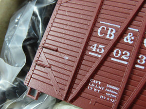 HO Roundhouse Kit 2142 CB&Q Burlington Route 50' Double Door Box Car #45023