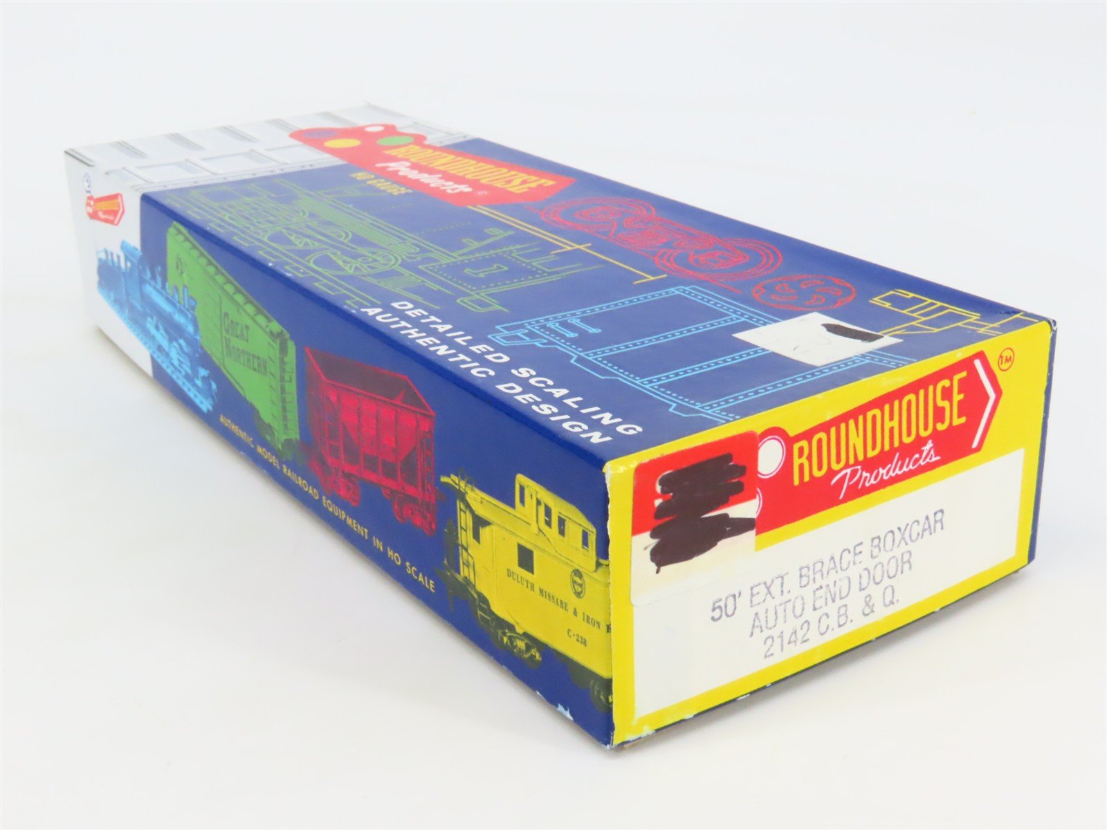 HO Roundhouse Kit 2142 CB&Q Burlington Route 50' Double Door Box Car #45023