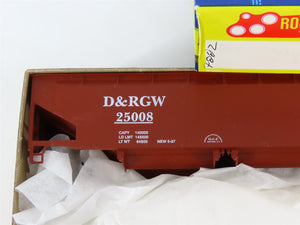 HO Scale Roundhouse Kit 7882 D&RGW Rio Grande 2-Bay Ballast Open Hopper #25008