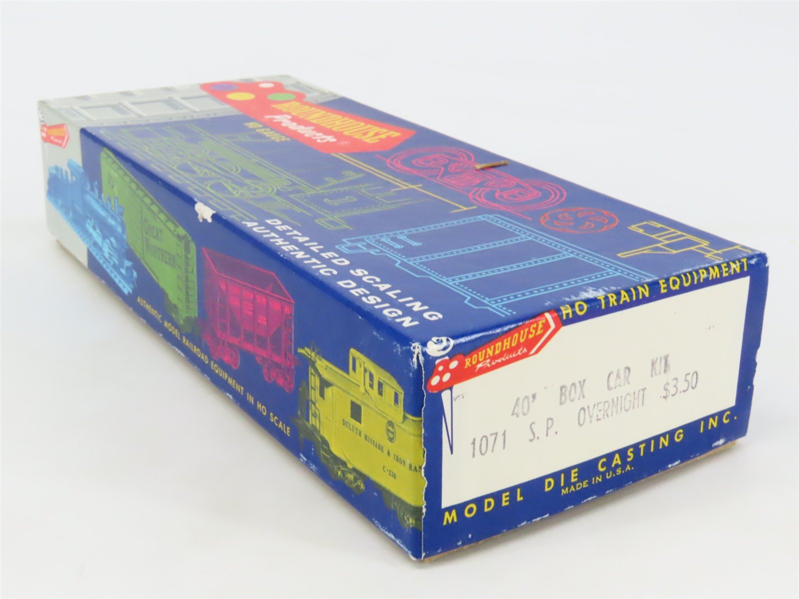 HO Scale Roundhouse Kit 1071 SP Southern Pacific Overnight 40' Box Car #163113