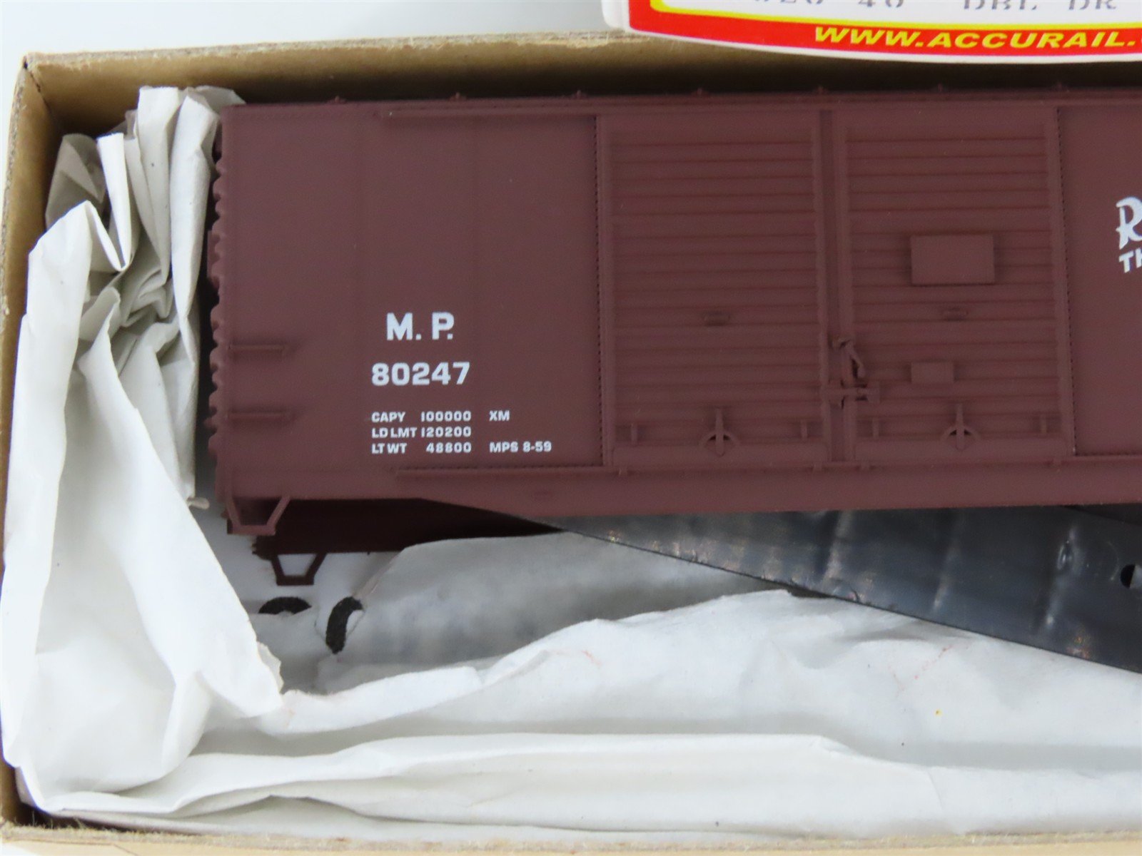 HO Scale Accurail Kit 3620 MP Missouri Pacific Eagles 40' Box Car #80247