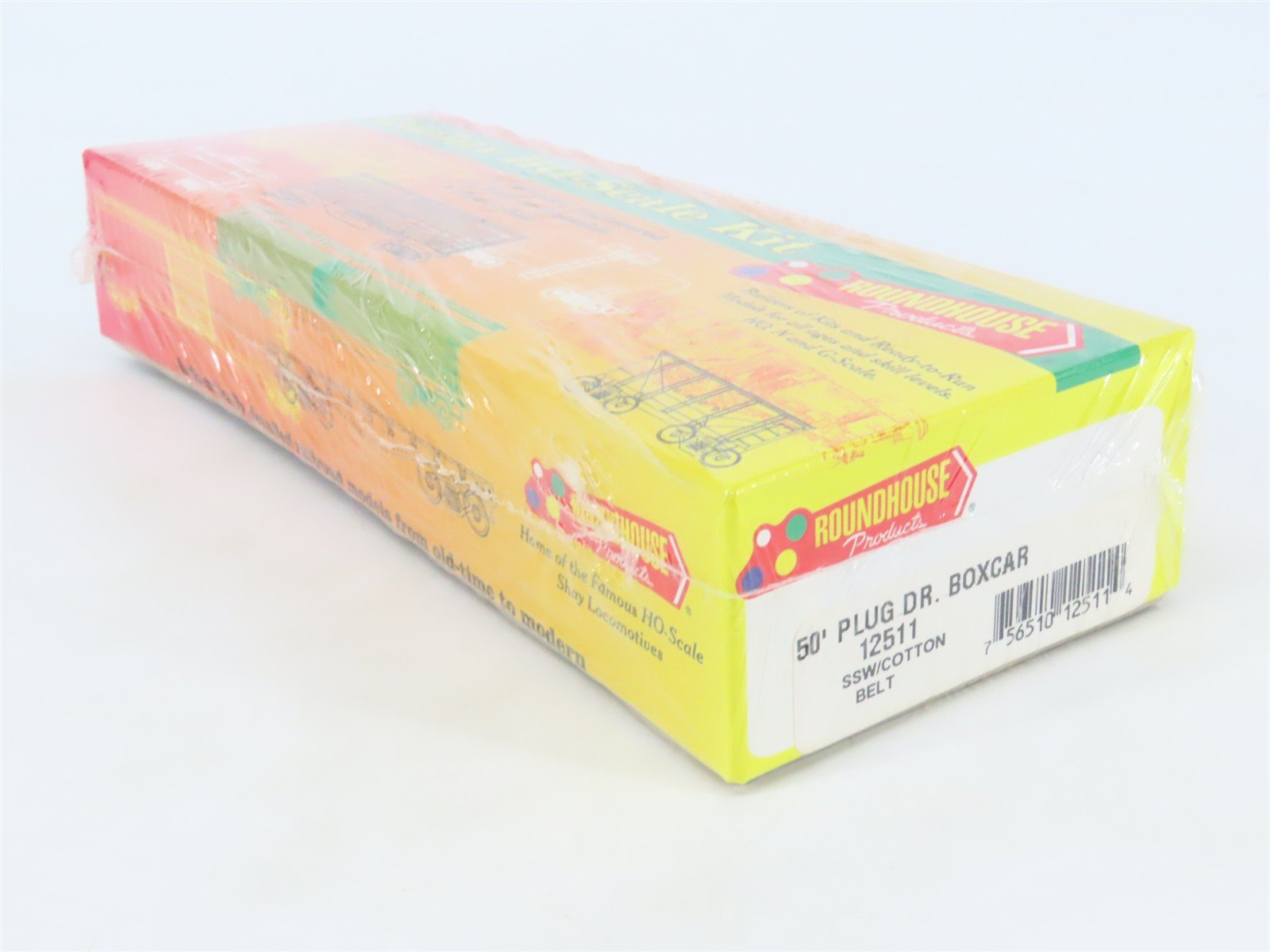 HO Roundhouse Kit 12511 SSW Cotton Belt 50' Plug Door Box Car #56609 - Sealed