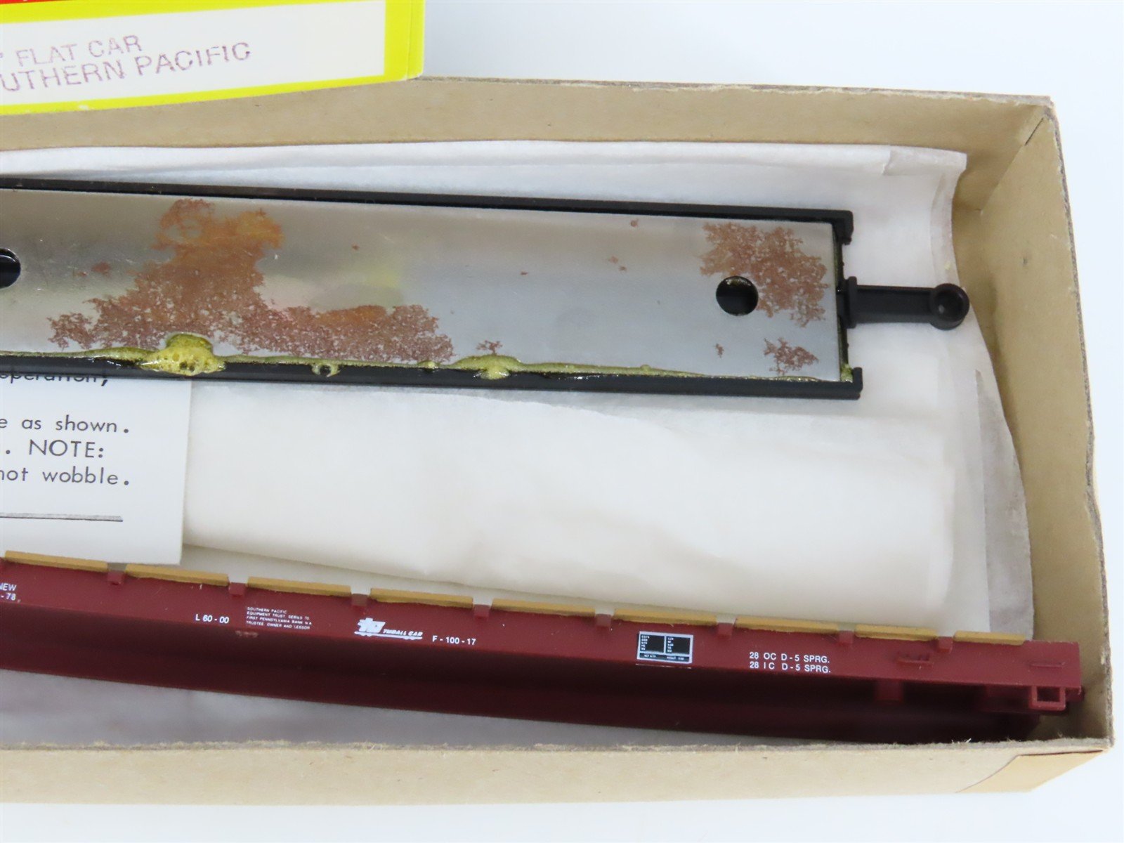 HO Scale Roundhouse Kit 1283 SP Southern Pacific Railroad 60' Flat Car #599395